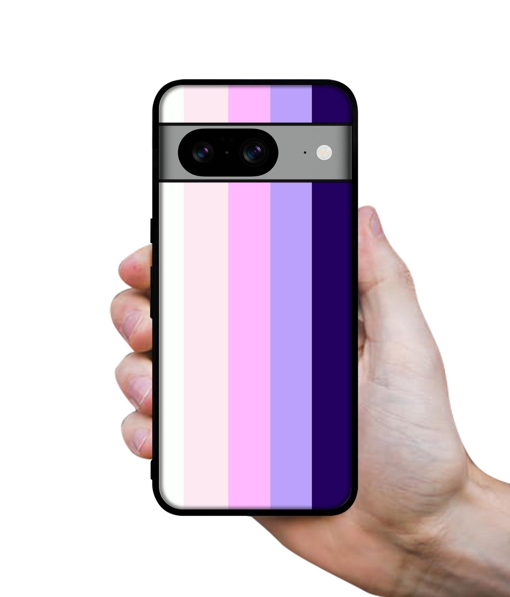 Pink and Purple Lines Designer 2D Printed Back Case Cover for Google Pixel 8 5G