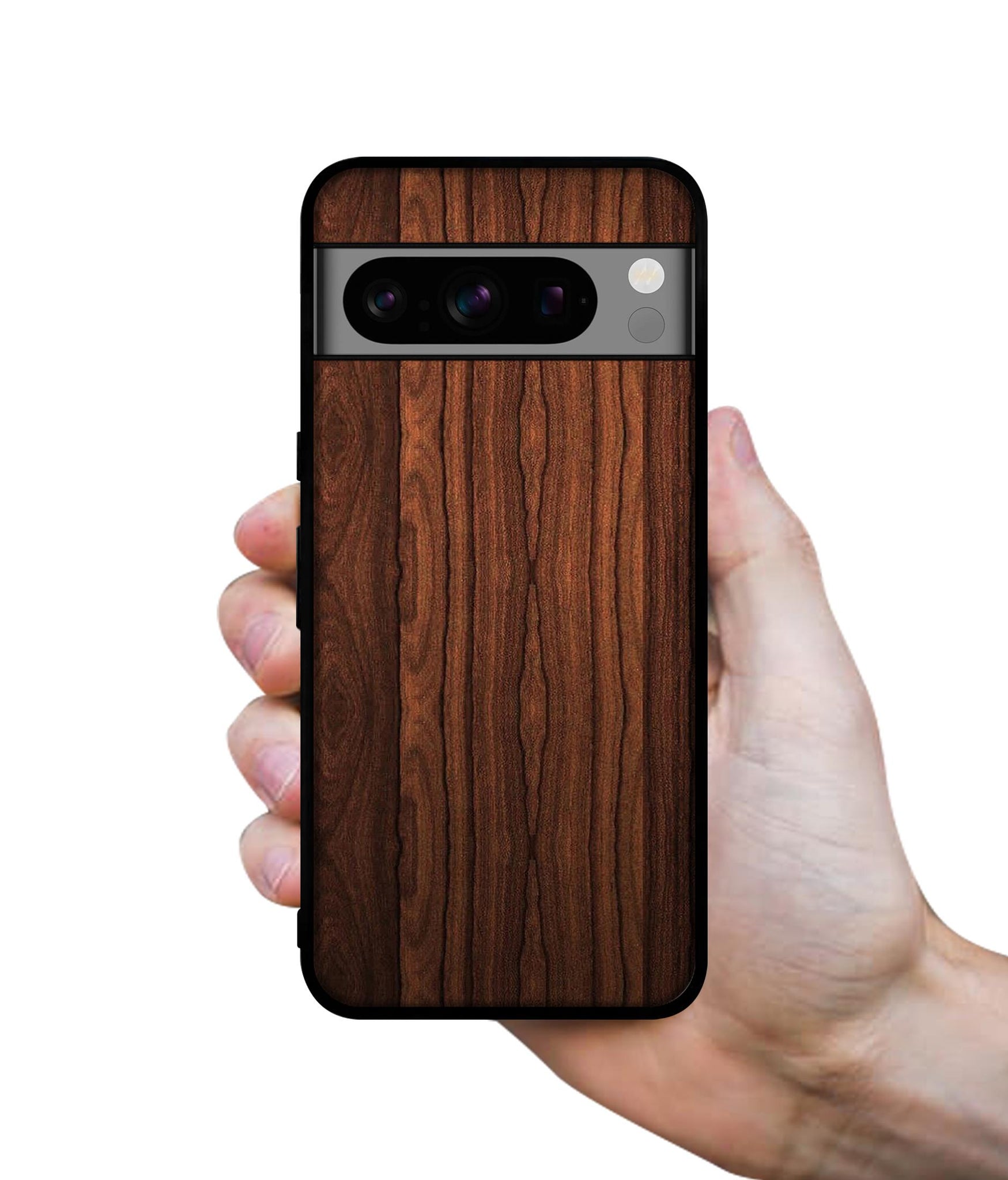 Brown Wooden Texture Designer 2D Printed Back Case Cover for Google Pixel 8 Pro 5G