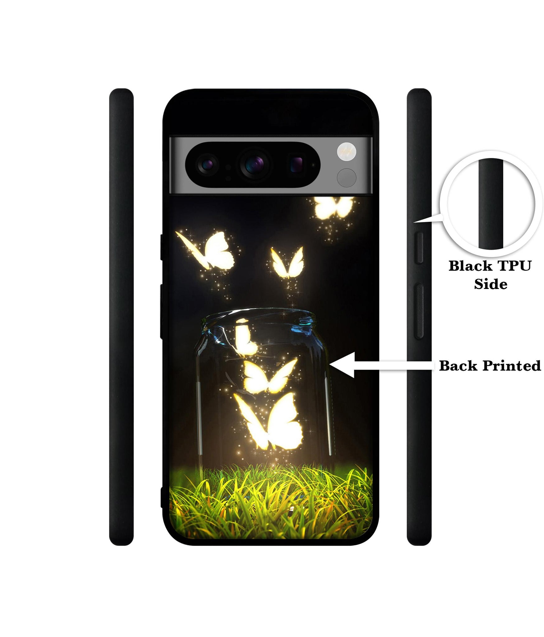 Butterfly Designer 2D Printed Back Case Cover for Google Pixel 8 Pro 5G