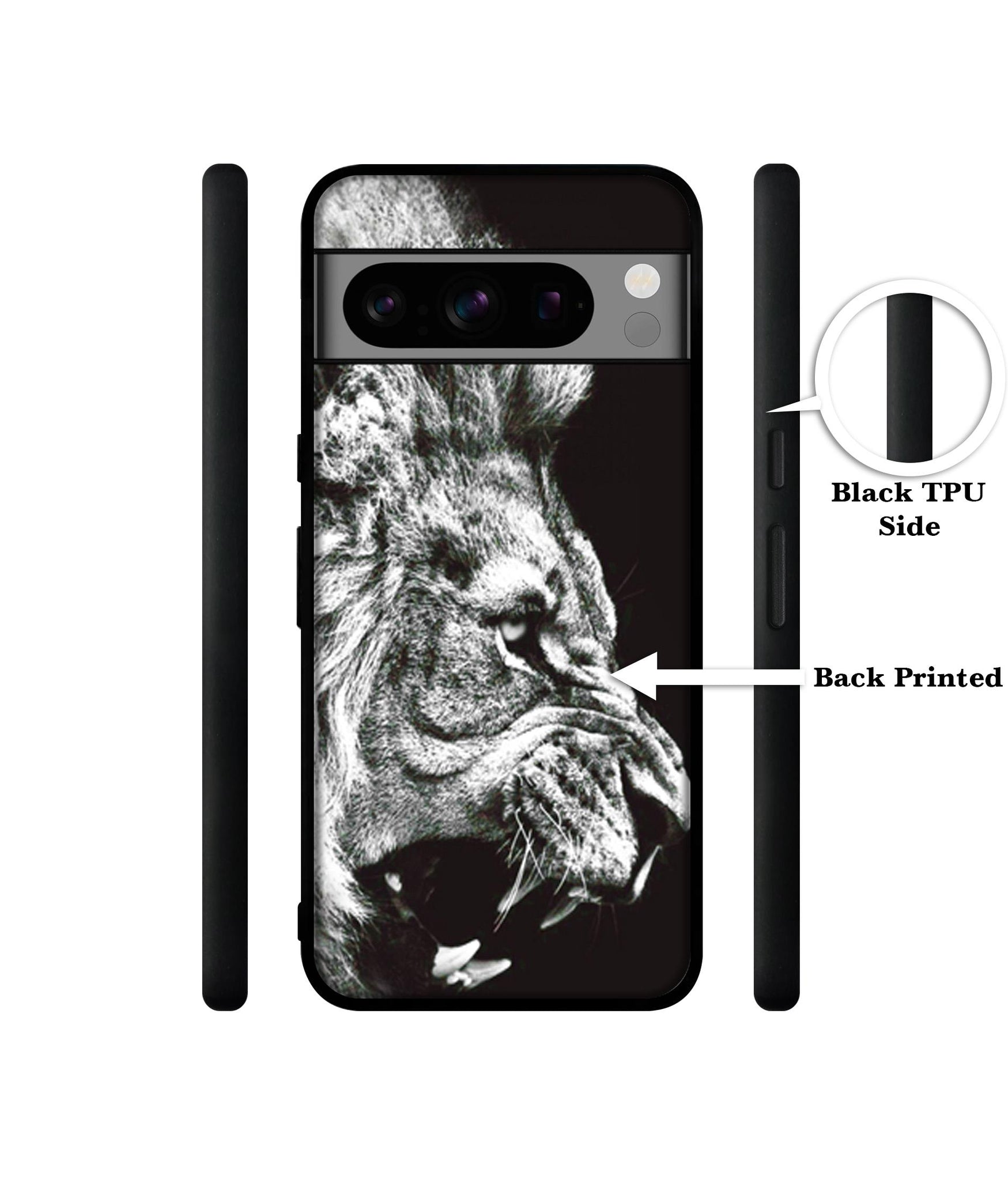 Angry Lion Designer 2D Printed Back Case Cover for Google Pixel 8 Pro 5G