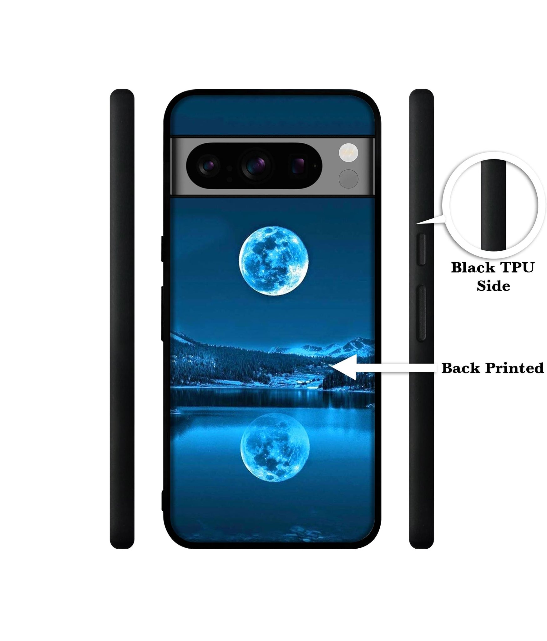Awesome Moon Designer 2D Printed Back Case Cover for Google Pixel 8 Pro 5G