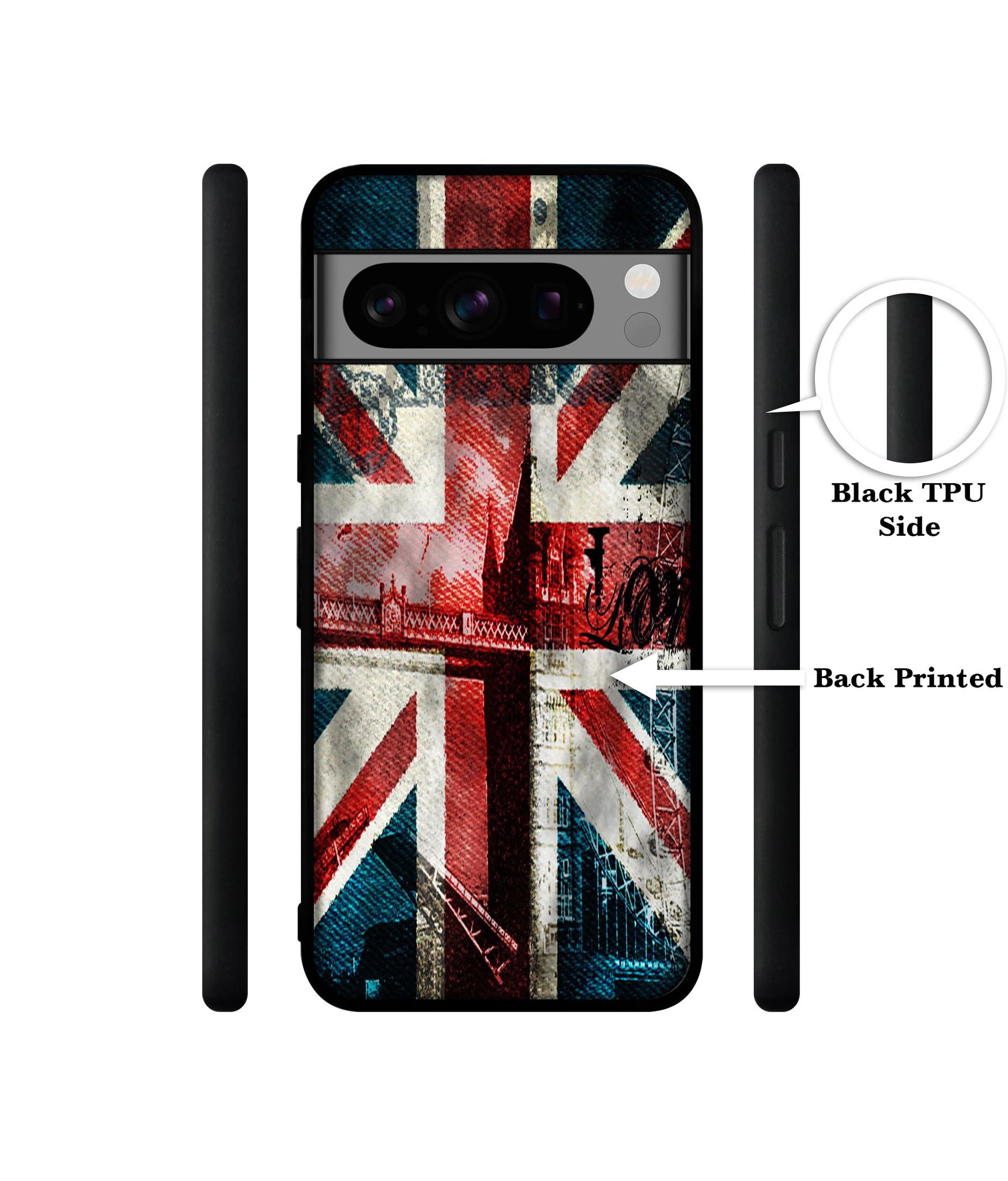 London Flag wallpaper Designer 2D Printed Back Case Cover for Google Pixel 8 Pro 5G