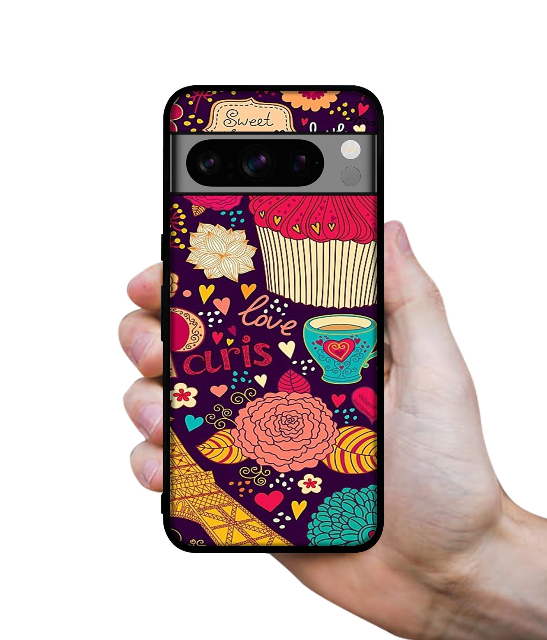 Paris Flower Love Designer 2D Printed Back Case Cover for Google Pixel 8 Pro 5G
