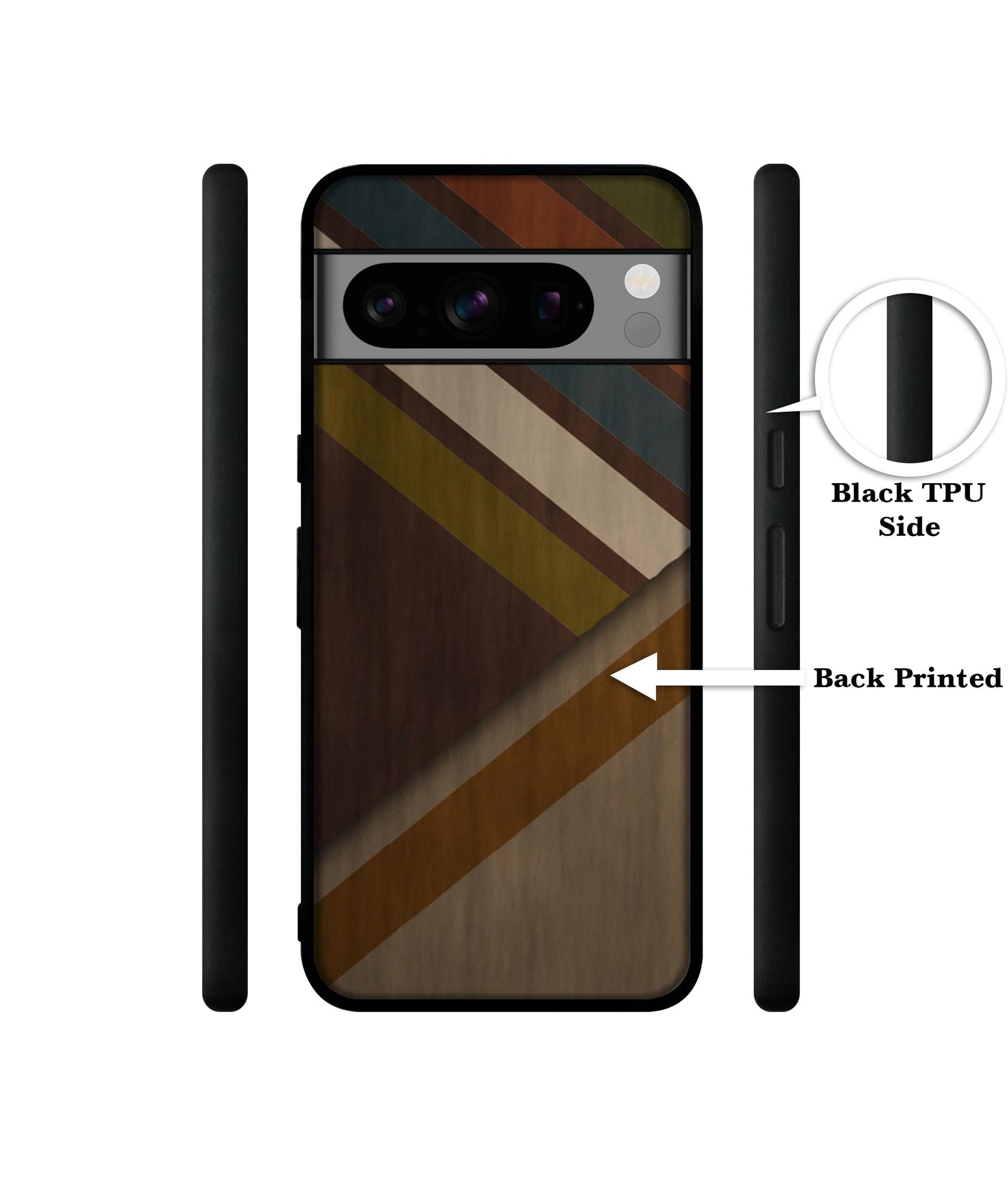 Colorful Wooden Pattern Designer 2D Printed Back Case Cover for Google Pixel 8 Pro 5G