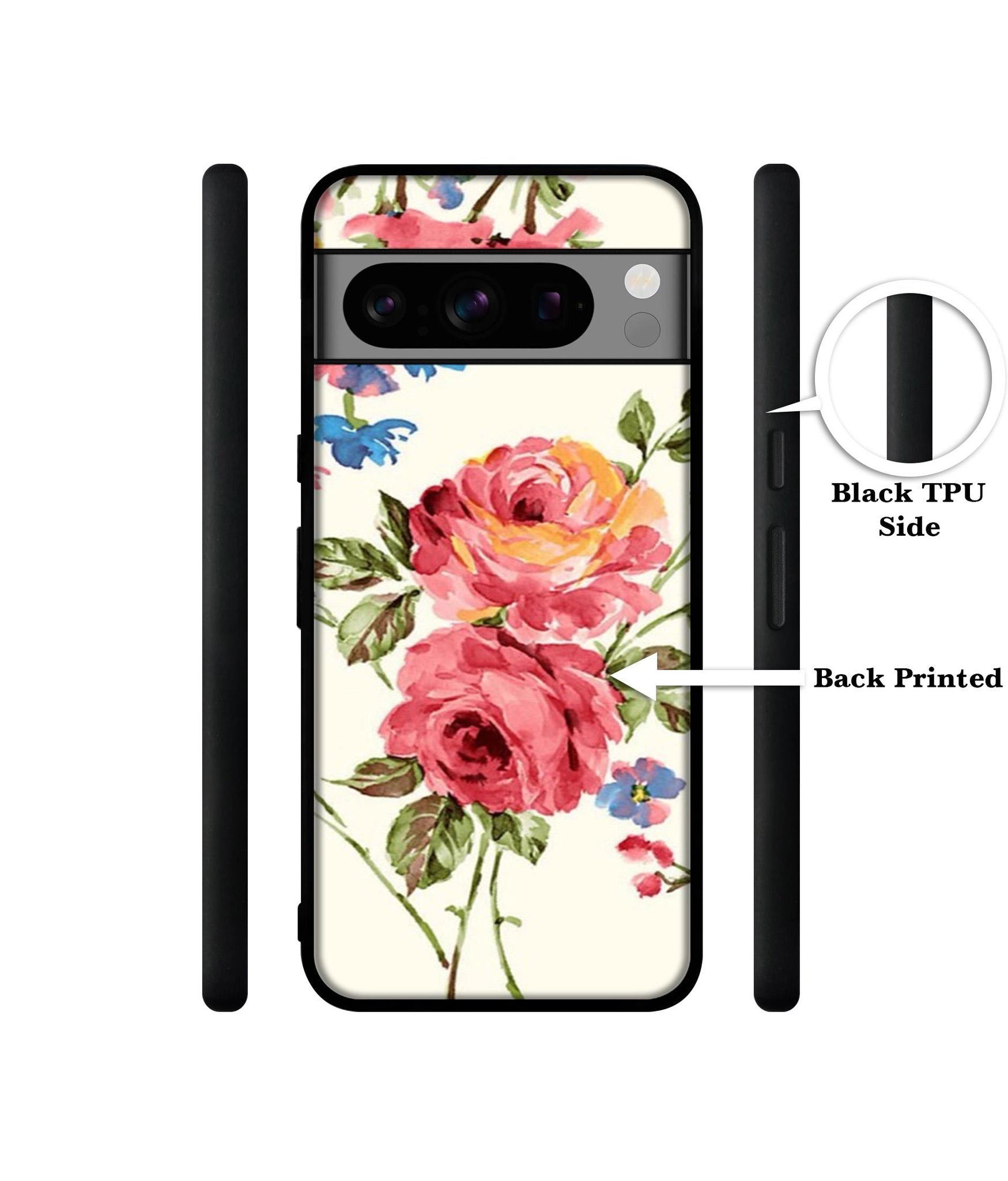 Vintage Painting Flower Designer 2D Printed Back Case Cover for Google Pixel 8 Pro 5G
