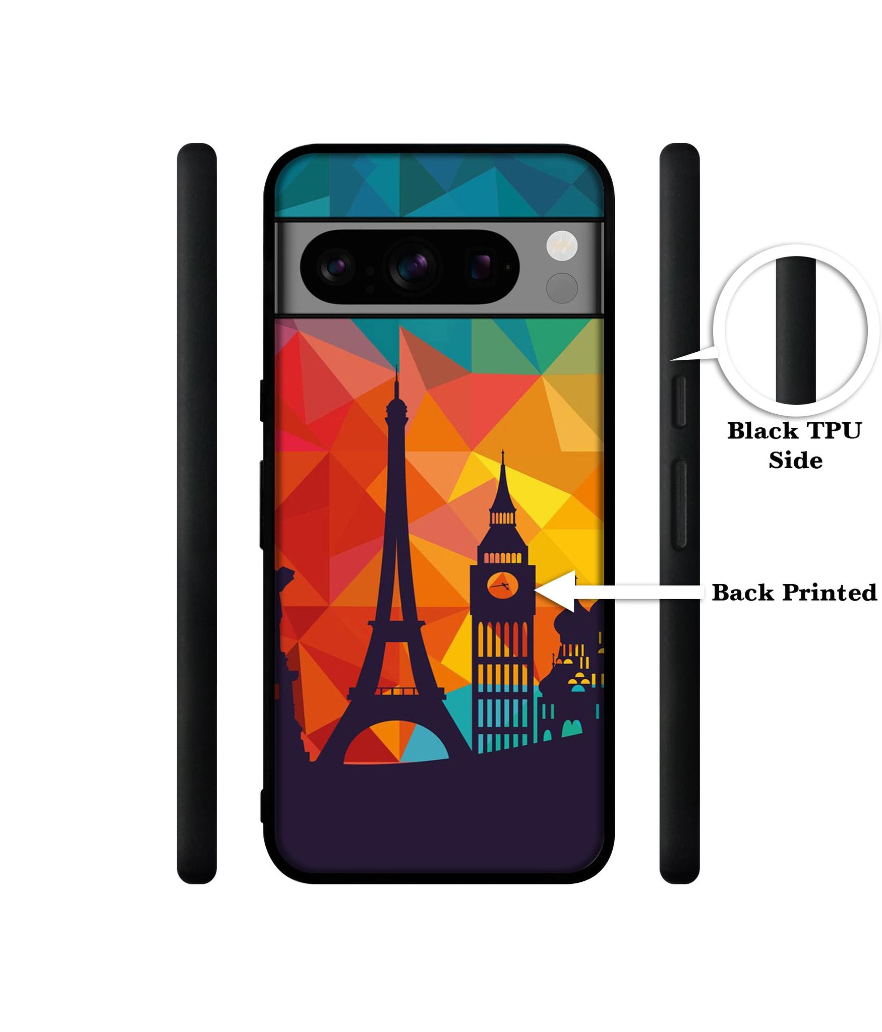 Colored Paris Designer 2D Printed Back Case Cover for Google Pixel 8 Pro 5G