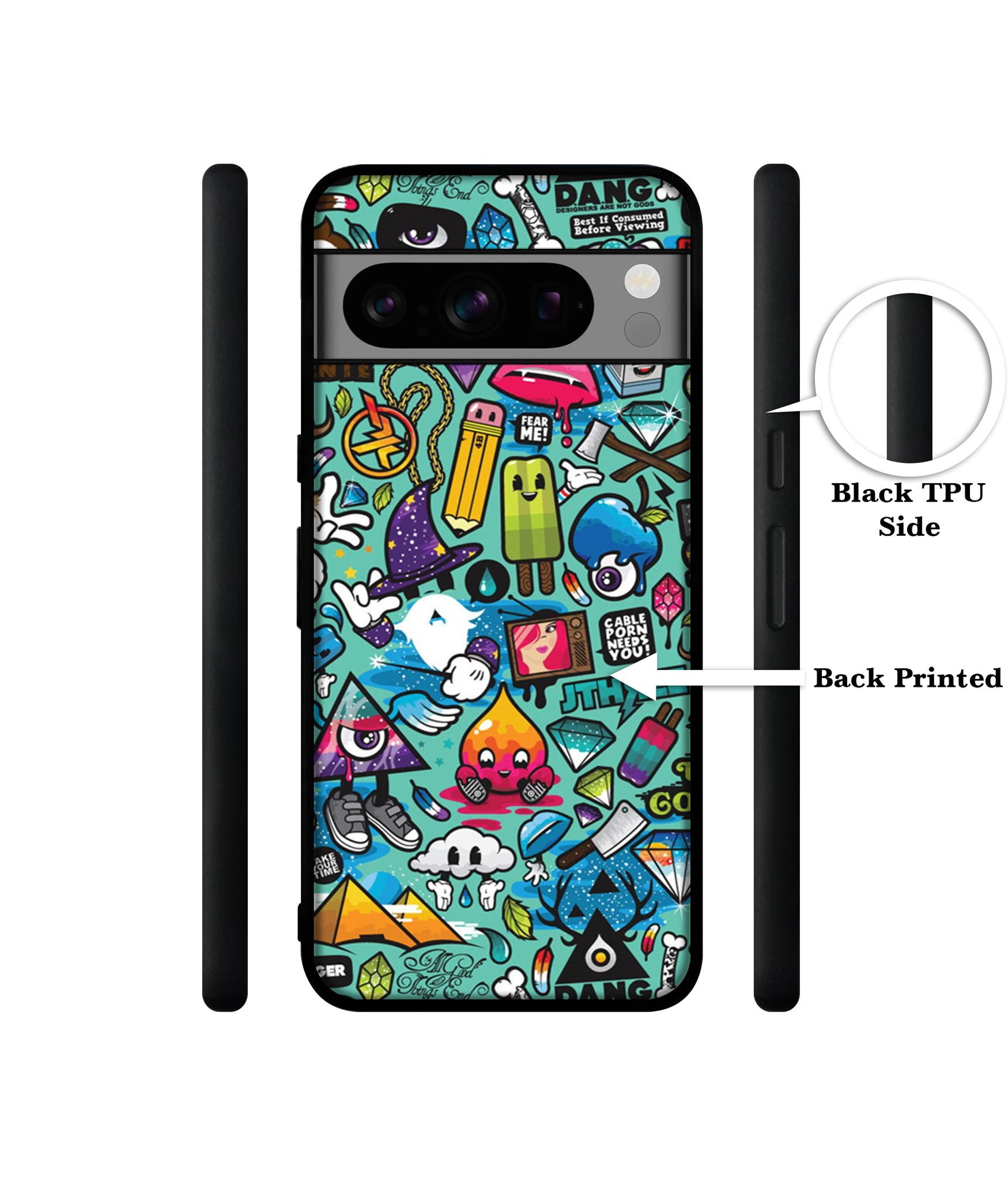 Crazy Designer 2D Printed Back Case Cover for Google Pixel 8 Pro 5G