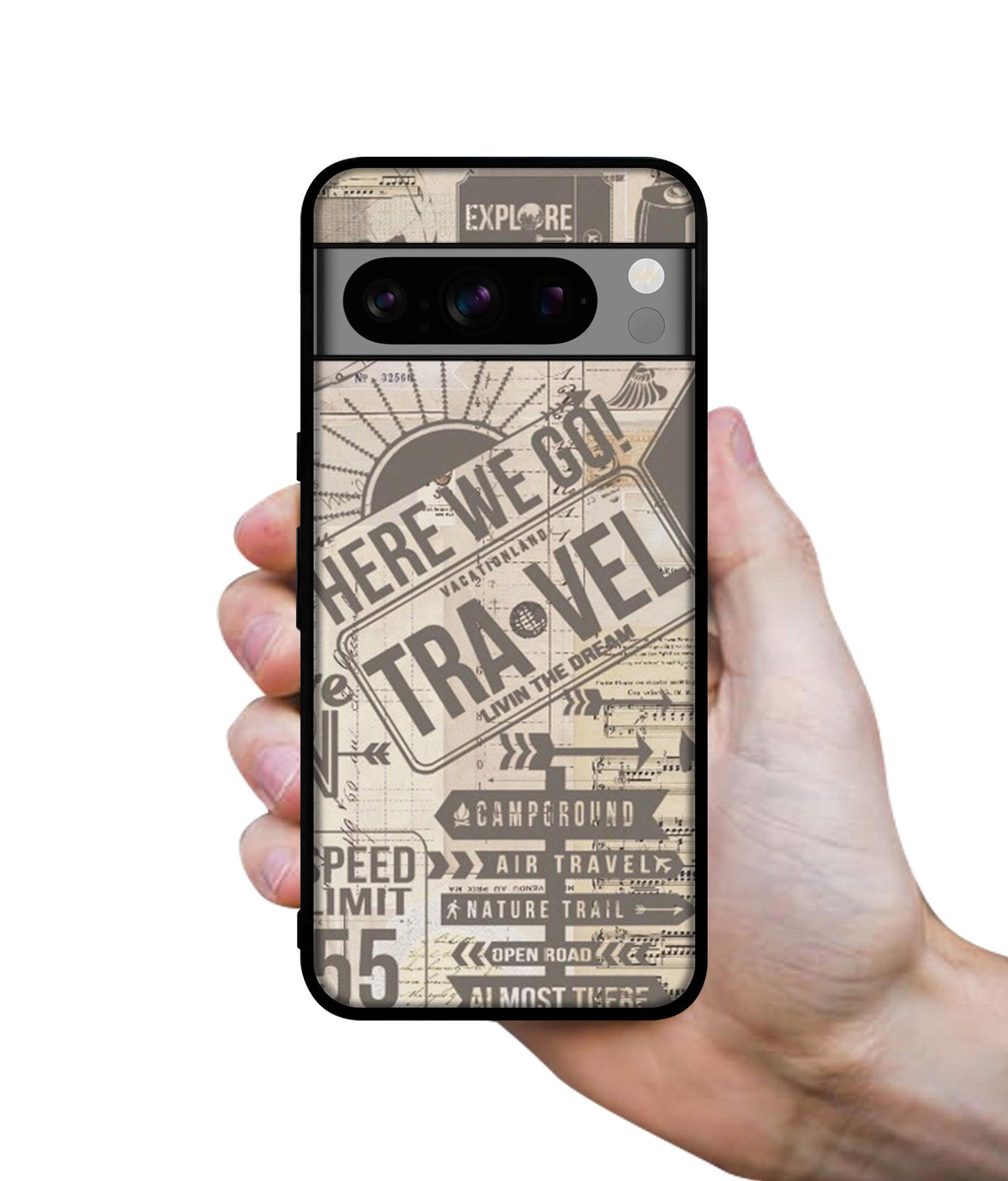 Travel Designer 2D Printed Back Case Cover for Google Pixel 8 Pro 5G
