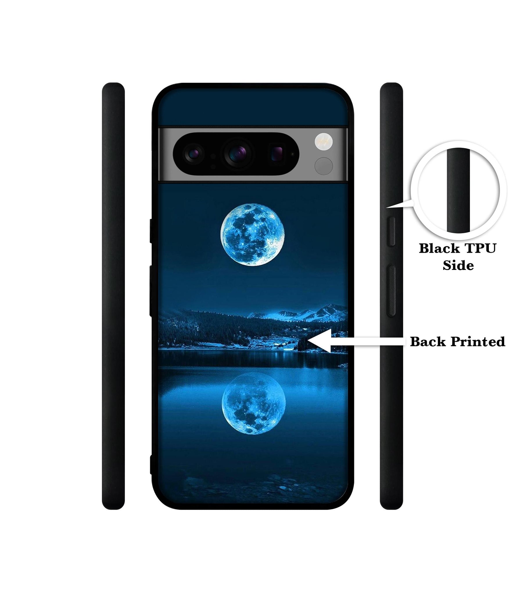 Moon Pattern Print Designer 2D Printed Back Case Cover for Google Pixel 8 Pro 5G
