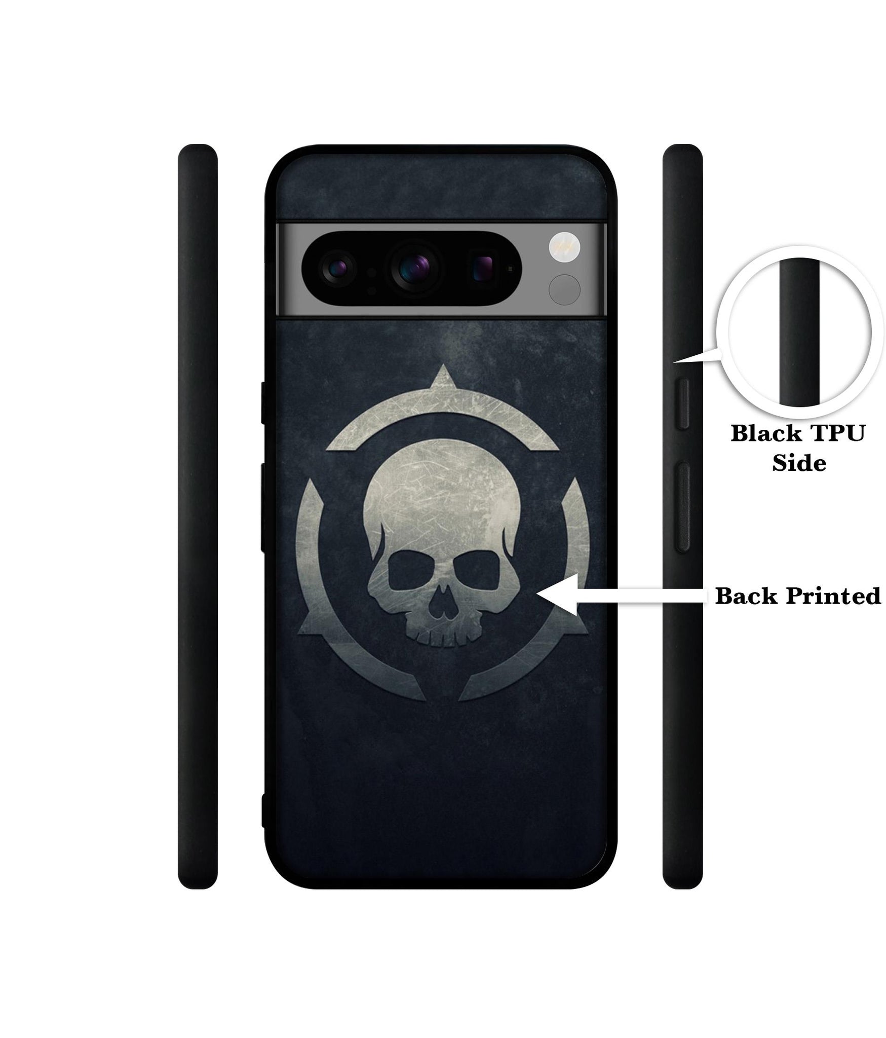 Skull Pattern Print Designer 2D Printed Back Case Cover for Google Pixel 8 Pro 5G