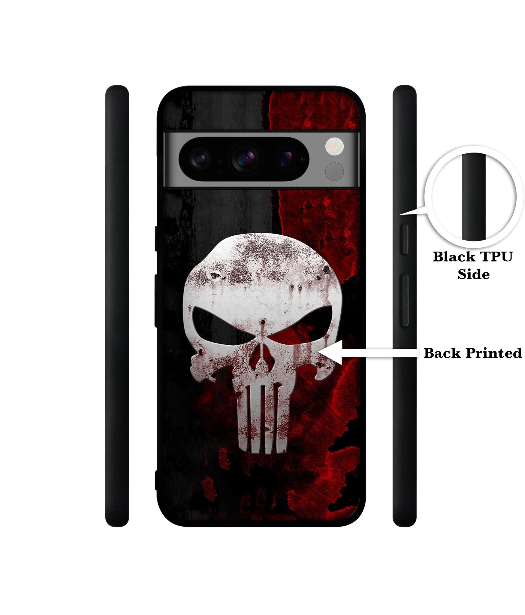 Punisher Skull Designer 2D Printed Back Case Cover for Google Pixel 8 Pro 5G