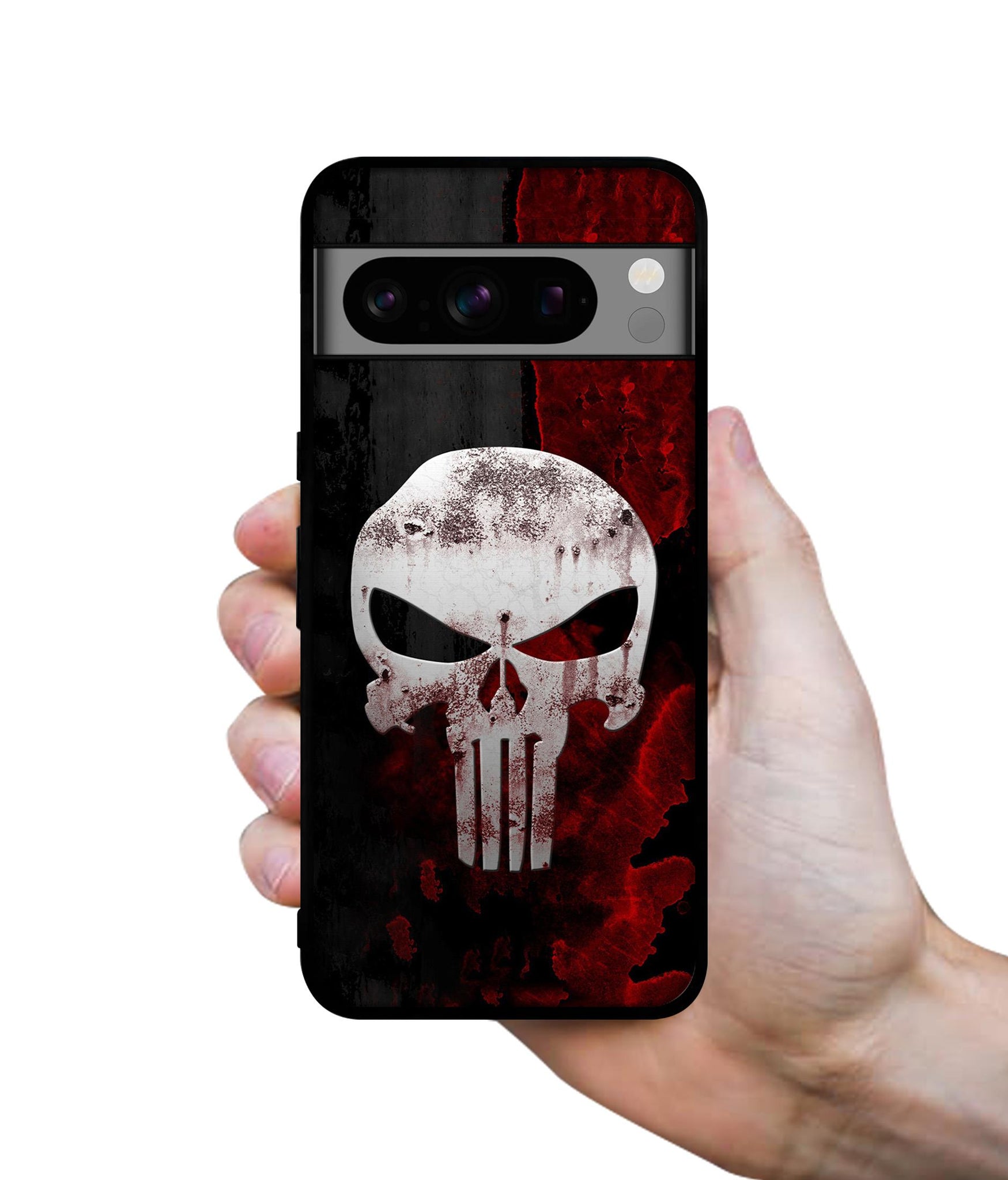 Punisher Skull Designer 2D Printed Back Case Cover for Google Pixel 8 Pro 5G