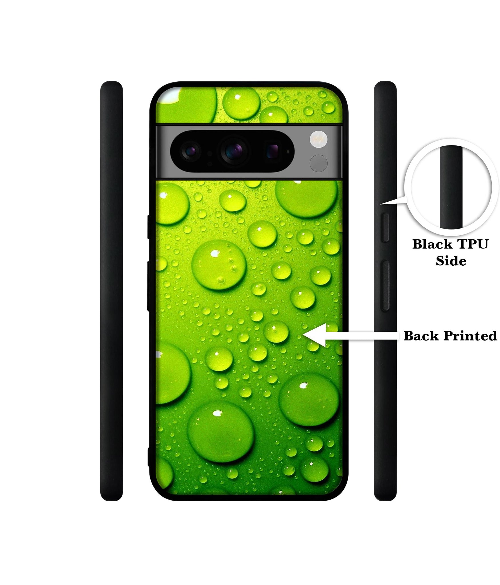 Green Bubbles Designer 2D Printed Back Case Cover for Google Pixel 8 Pro 5G