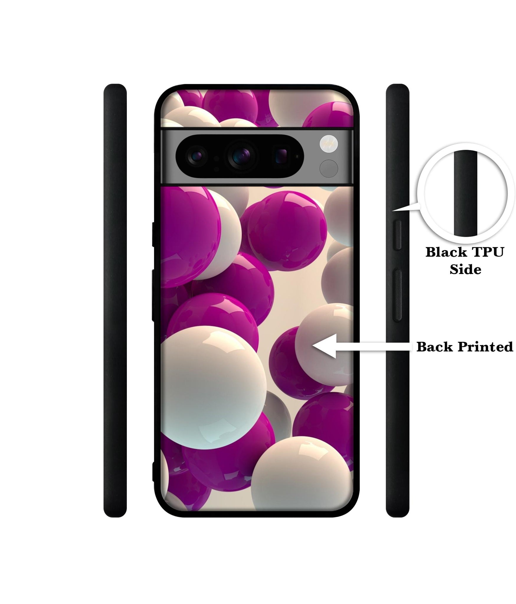 3D Balloons Designer 2D Printed Back Case Cover for Google Pixel 8 Pro 5G