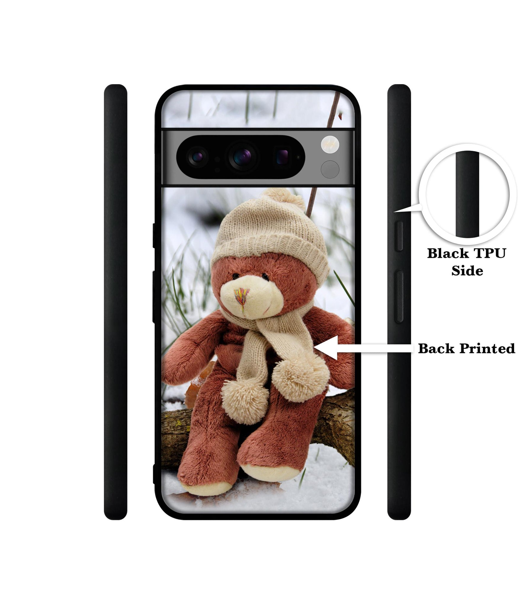 Woolen Bear Designer 2D Printed Back Case Cover for Google Pixel 8 Pro 5G
