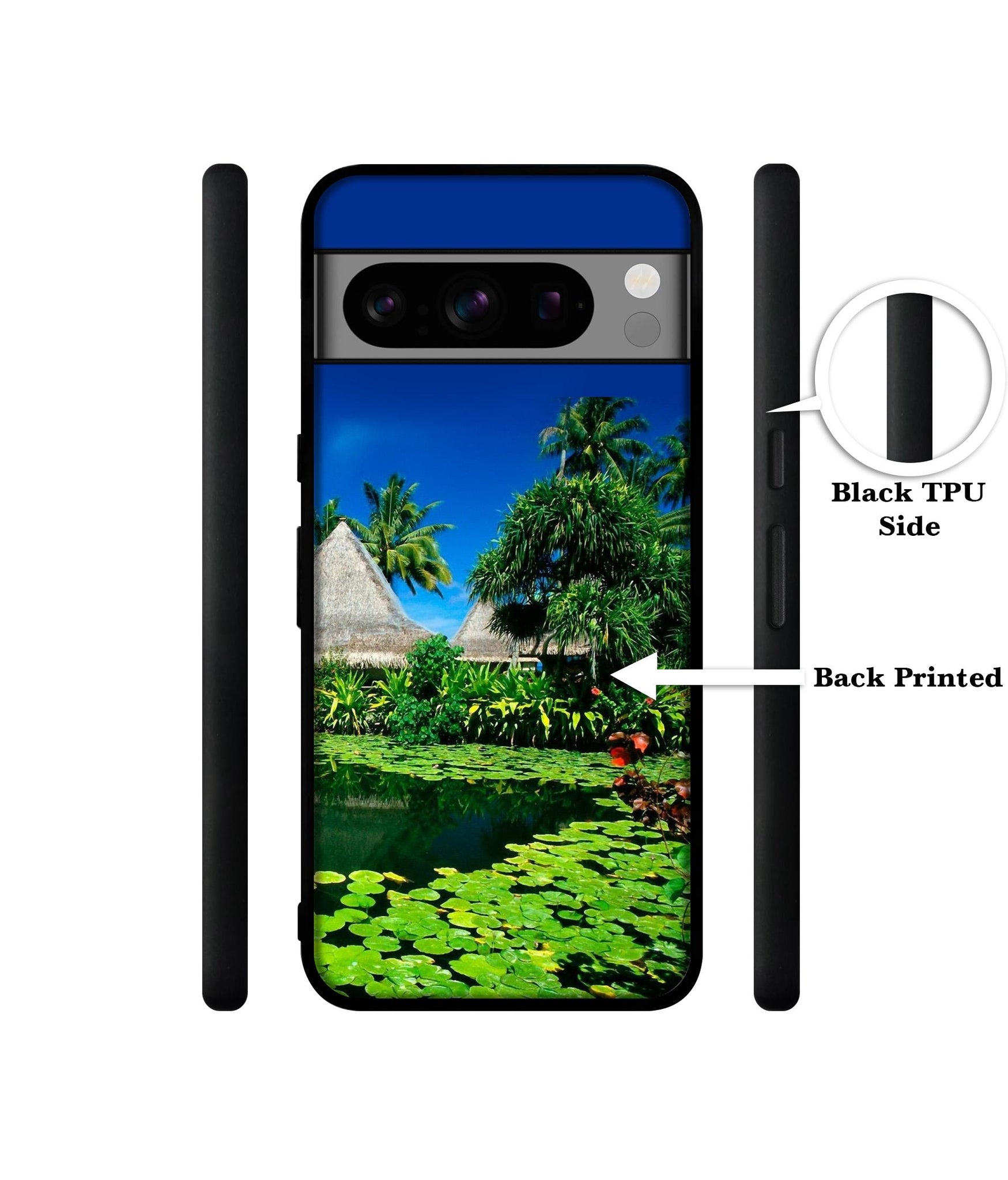 Tropics Water Designer 2D Printed Back Case Cover for Google Pixel 8 Pro 5G