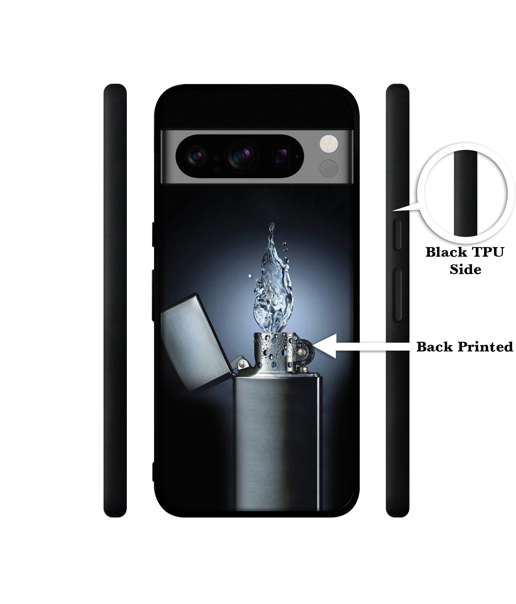 Water Lighter Designer 2D Printed Back Case Cover for Google Pixel 8 Pro 5G