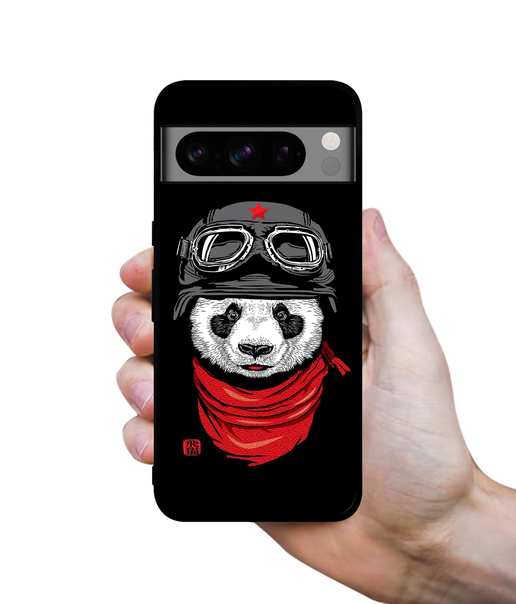 Biker Panda Designer 2D Printed Back Case Cover for Google Pixel 8 Pro 5G