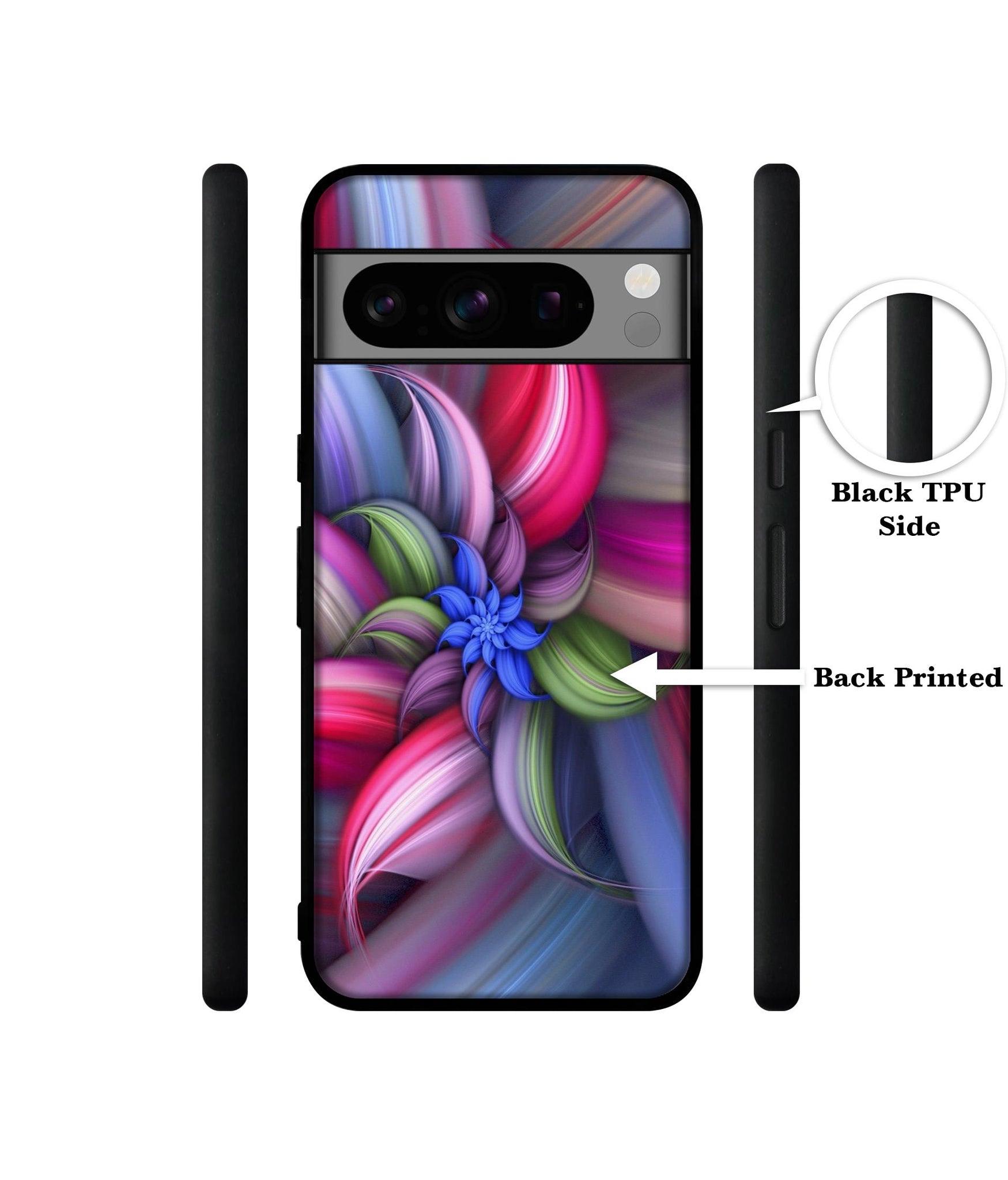 Colorful Flower Designer 2D Printed Back Case Cover for Google Pixel 8 Pro 5G