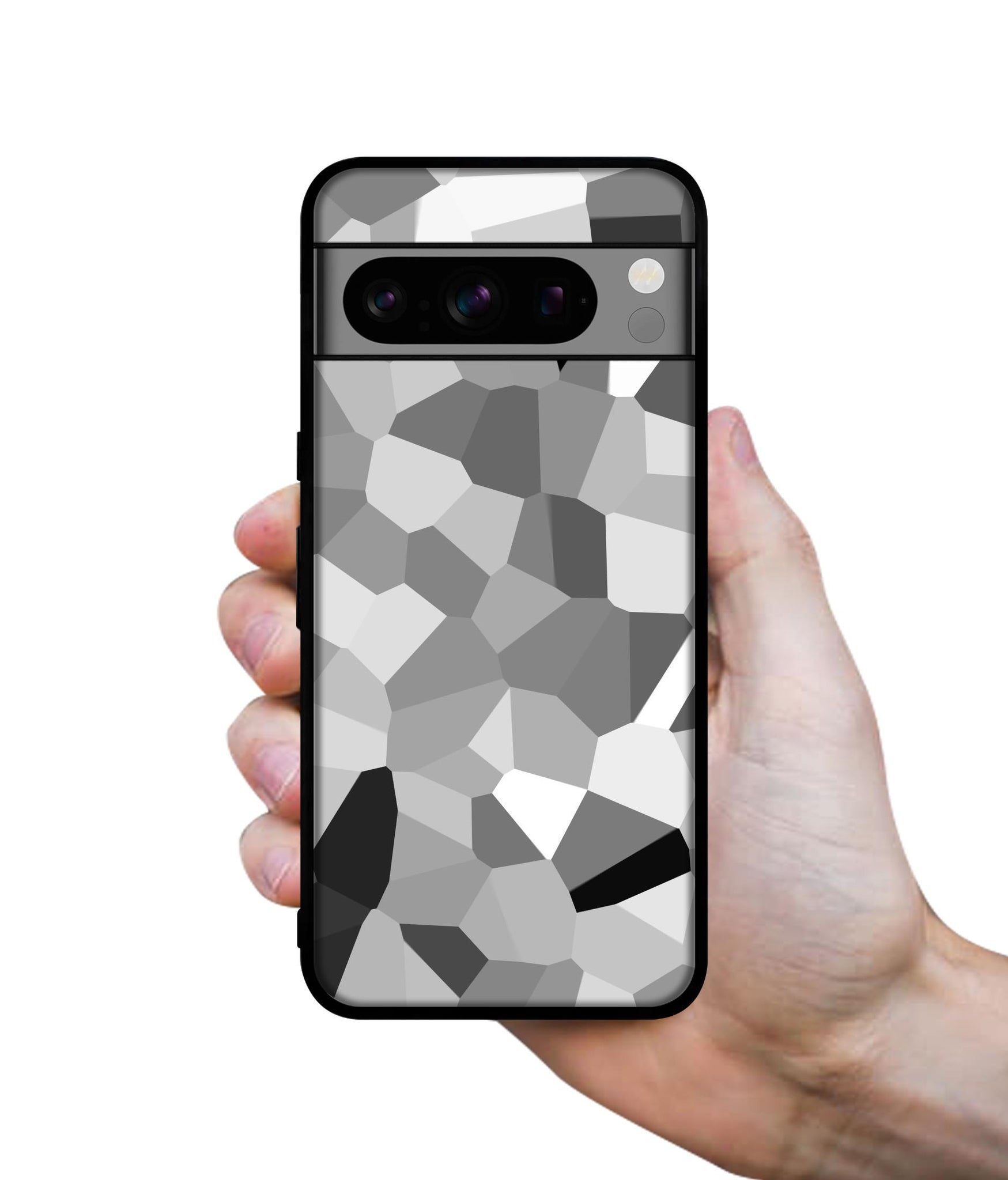 Black & White Mathematical Shape Designer 2D Printed Back Case Cover for Google Pixel 8 Pro 5G