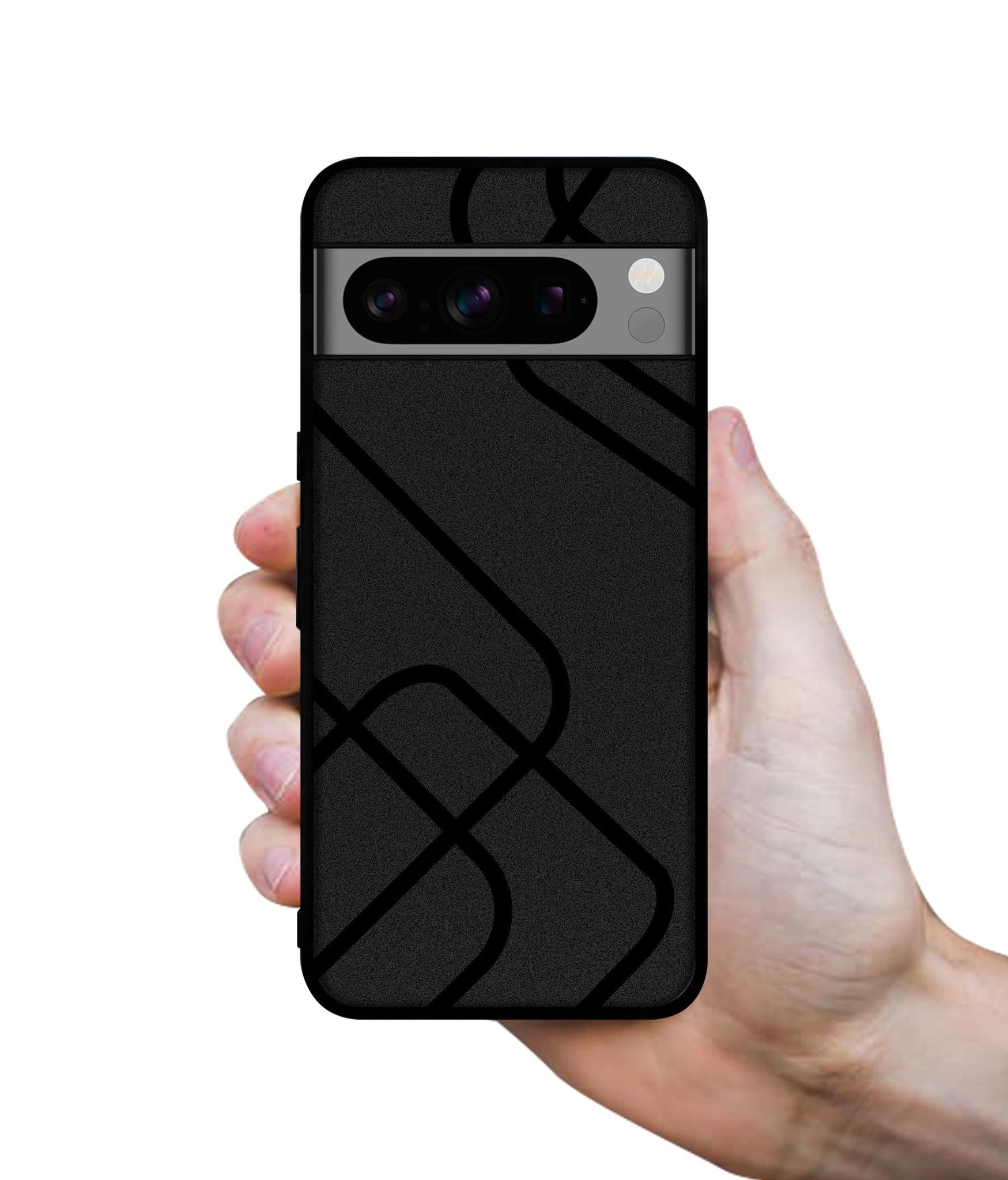 Zig-Zag Black Line Designer 2D Printed Back Case Cover for Google Pixel 8 Pro 5G