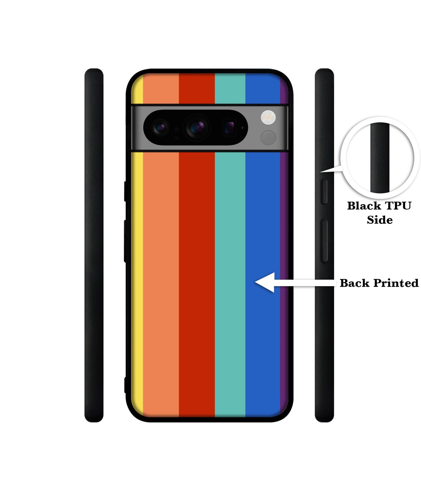 Rainbow Colors Designer 2D Printed Back Case Cover for Google Pixel 8 Pro 5G