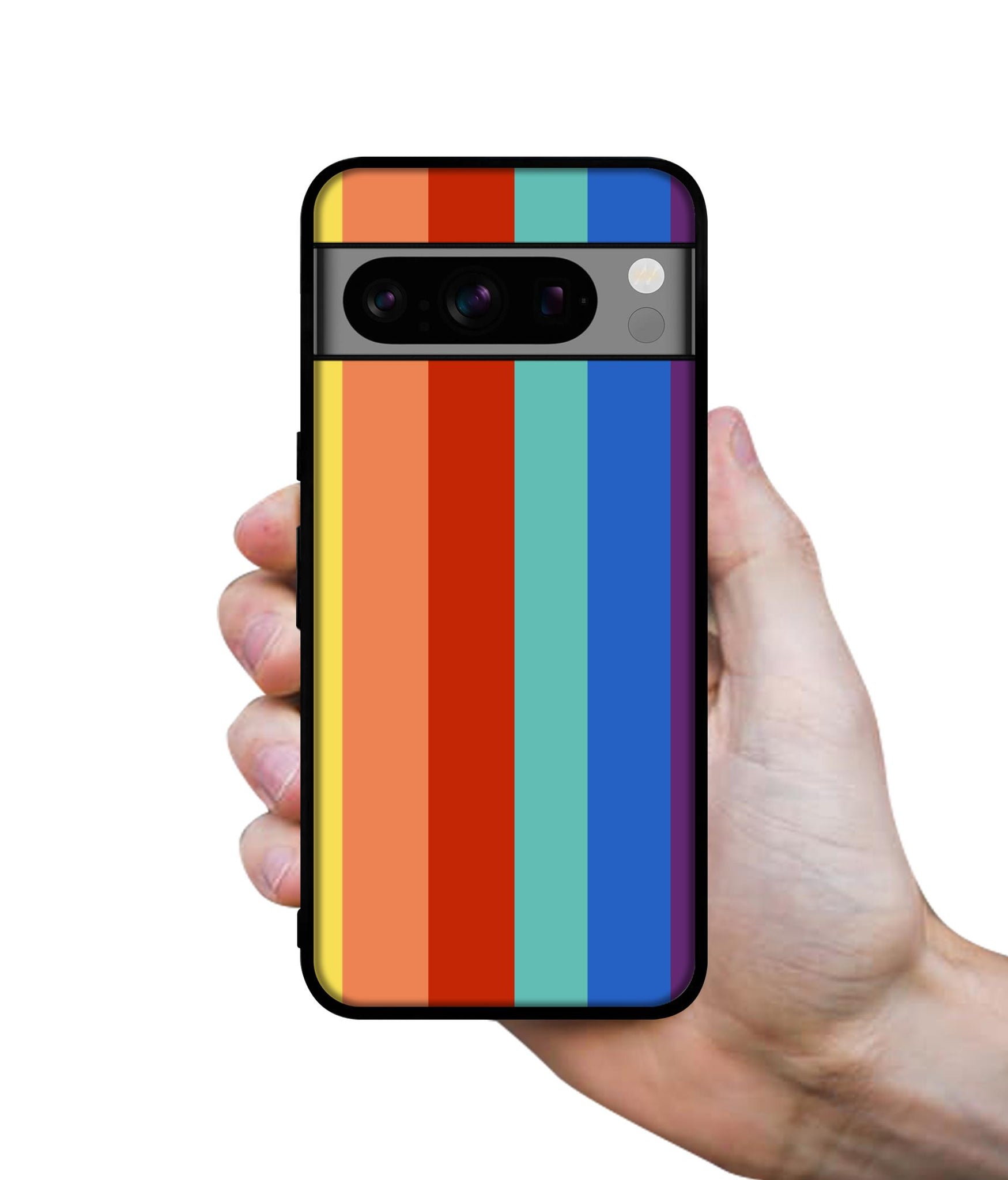 Rainbow Colors Designer 2D Printed Back Case Cover for Google Pixel 8 Pro 5G