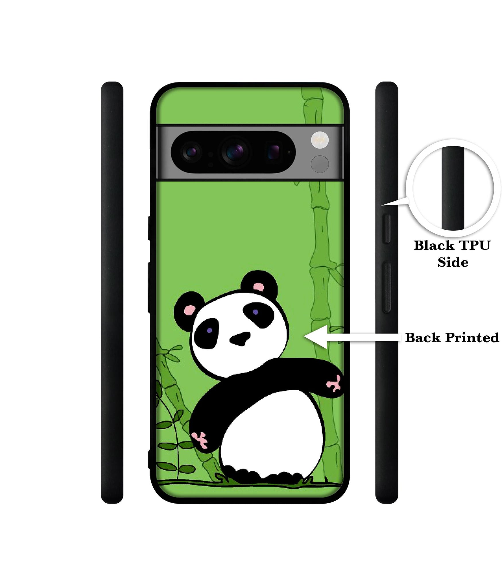 Panda with Bamboo Designer 2D Printed Back Case Cover for Google Pixel 8 Pro 5G