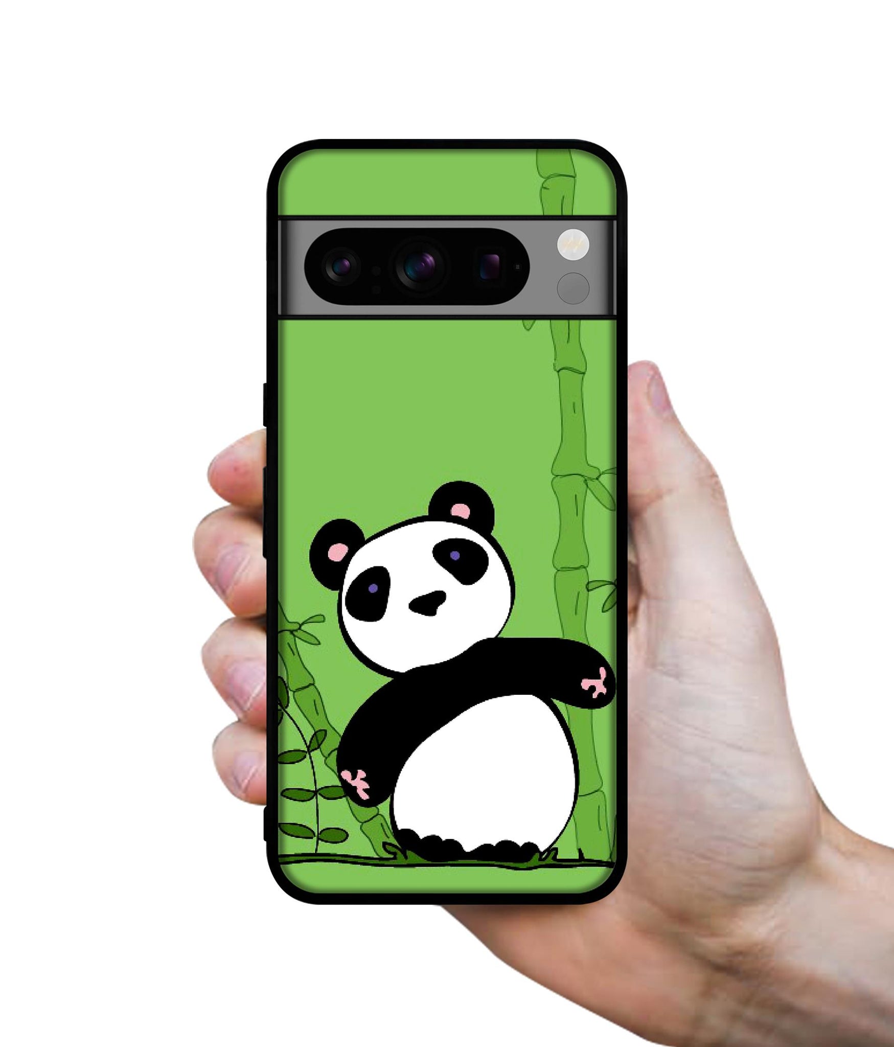Panda with Bamboo Designer 2D Printed Back Case Cover for Google Pixel 8 Pro 5G