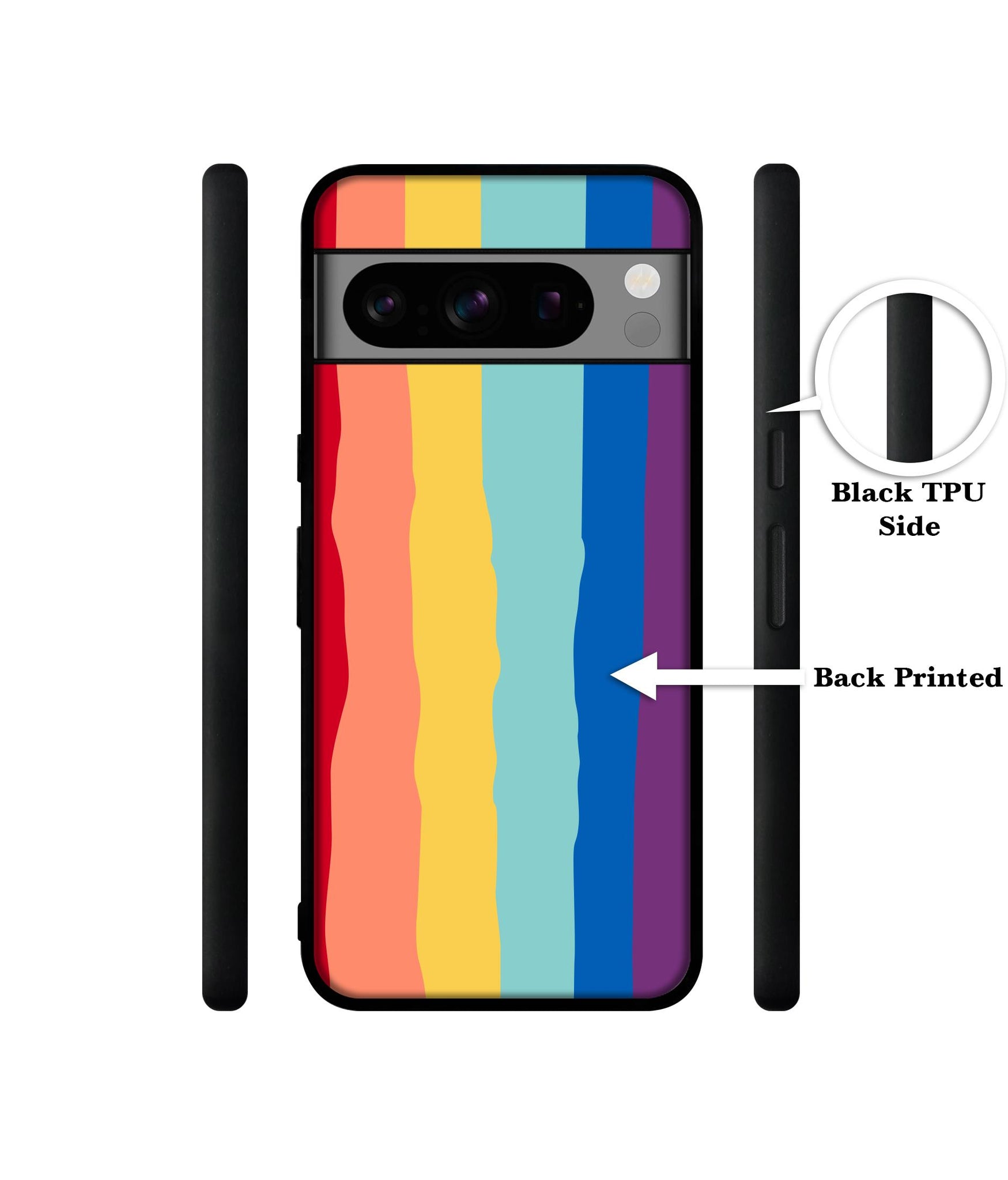 Rainbow Designer 2D Printed Back Case Cover for Google Pixel 8 Pro 5G