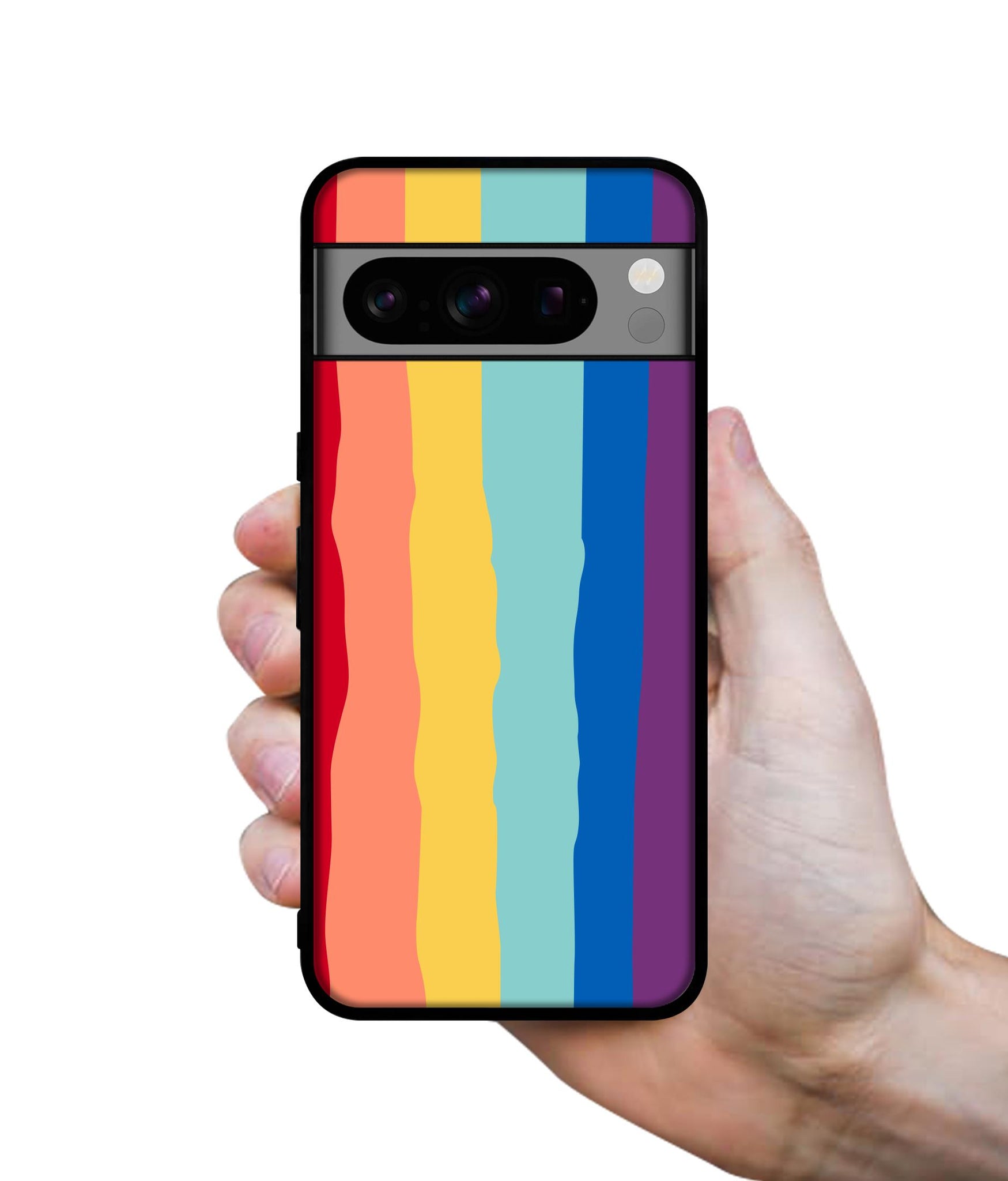Rainbow Designer 2D Printed Back Case Cover for Google Pixel 8 Pro 5G