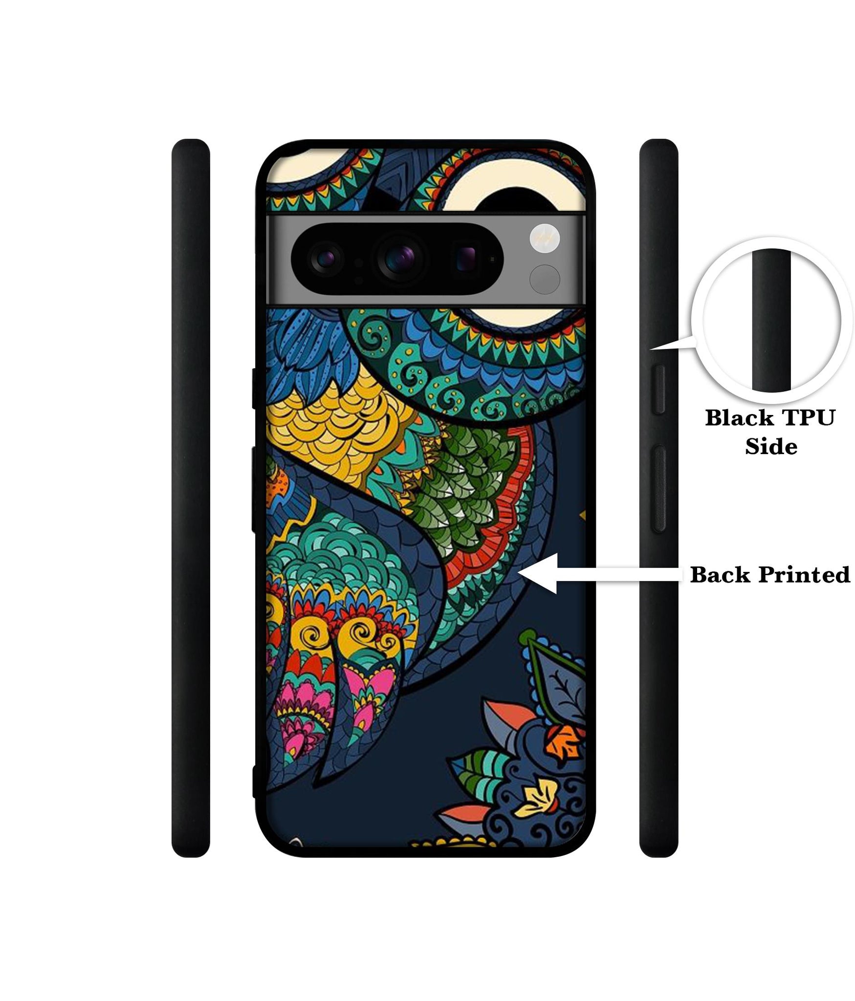 Owl Illustration Designer 2D Printed Back Case Cover for Google Pixel 8 Pro 5G