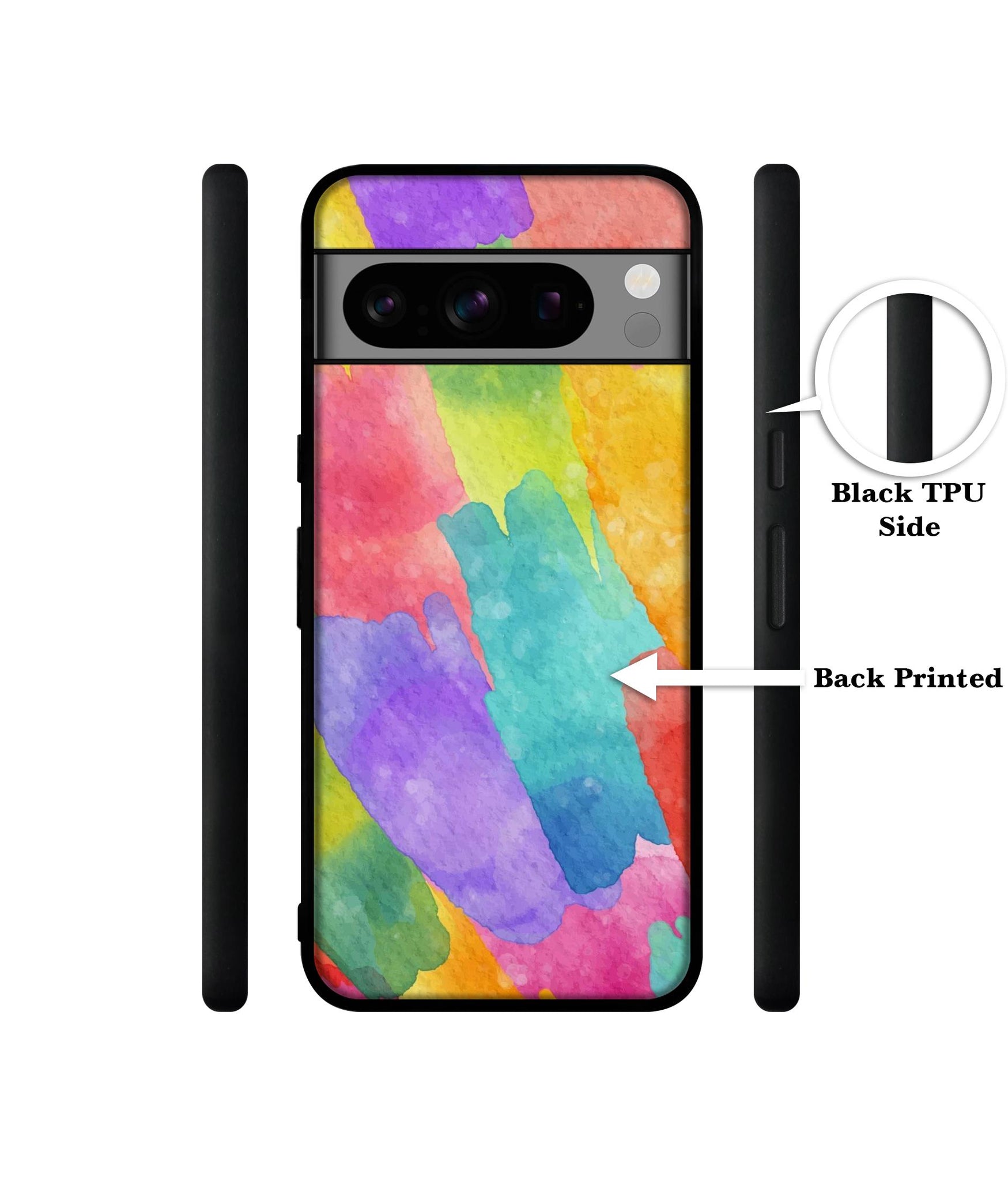 Water Paint Colorful Abstract Designer 2D Printed Back Case Cover for Google Pixel 8 Pro 5G