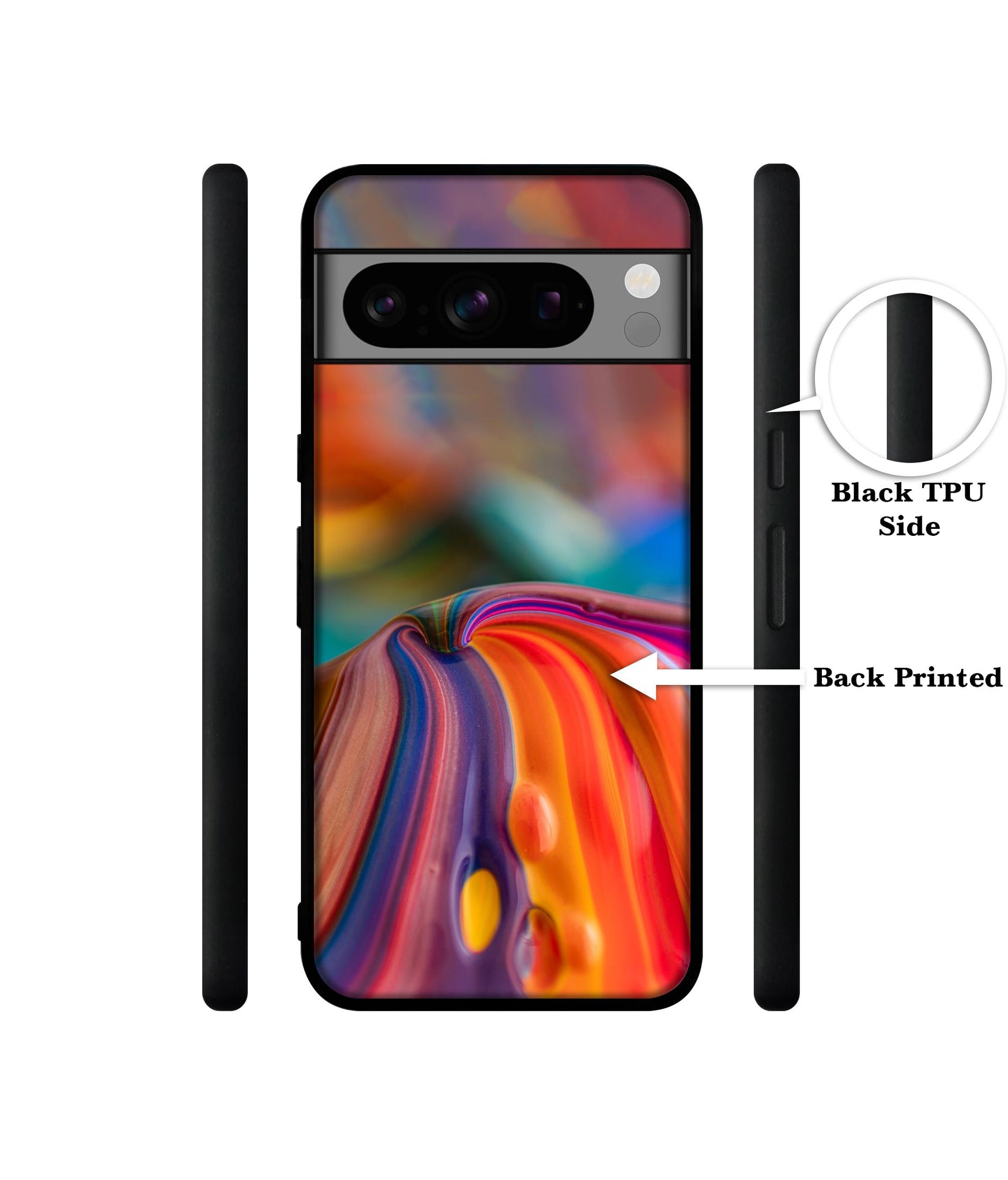 Rainbow Colors Designer 2D Printed Back Case Cover for Google Pixel 8 Pro 5G