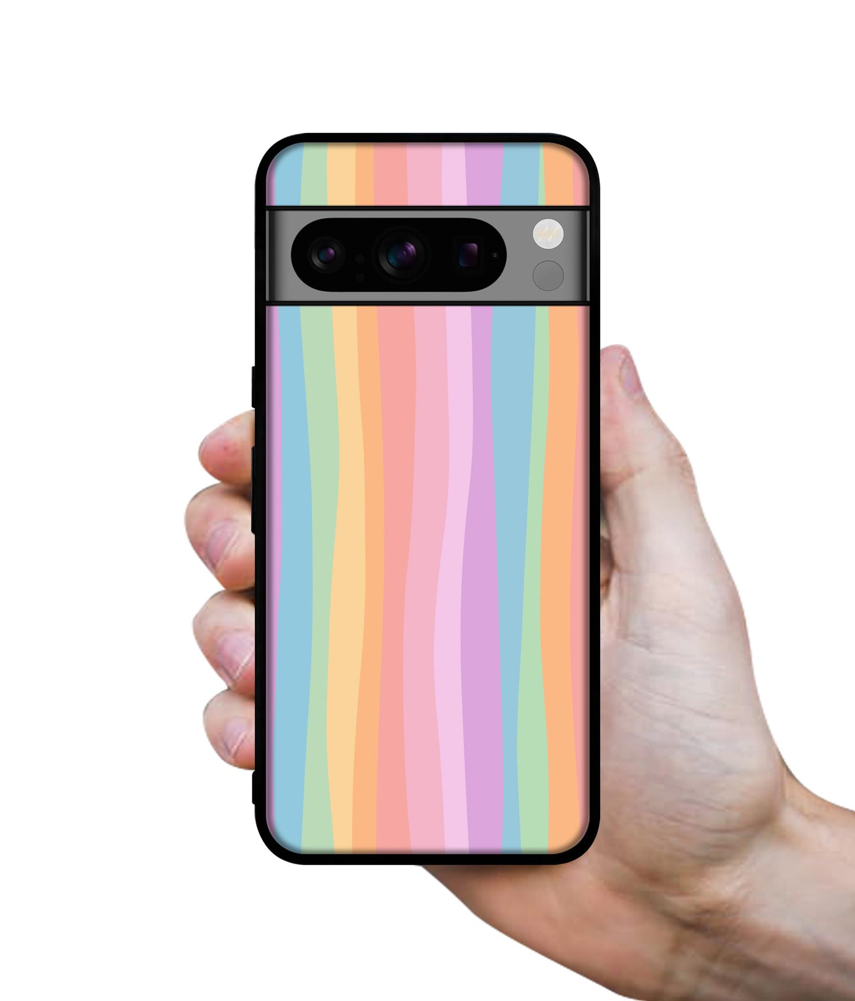 Cool Rainbow Designer 2D Printed Back Case Cover for Google Pixel 8 Pro 5G