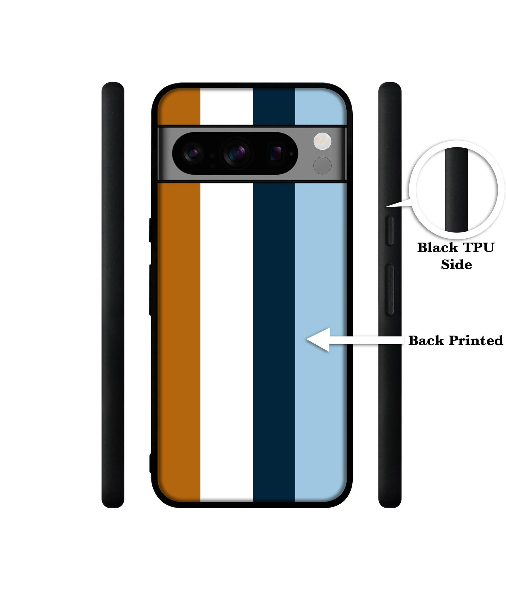 Color Stripes Designer 2D Printed Back Case Cover for Google Pixel 8 Pro 5G