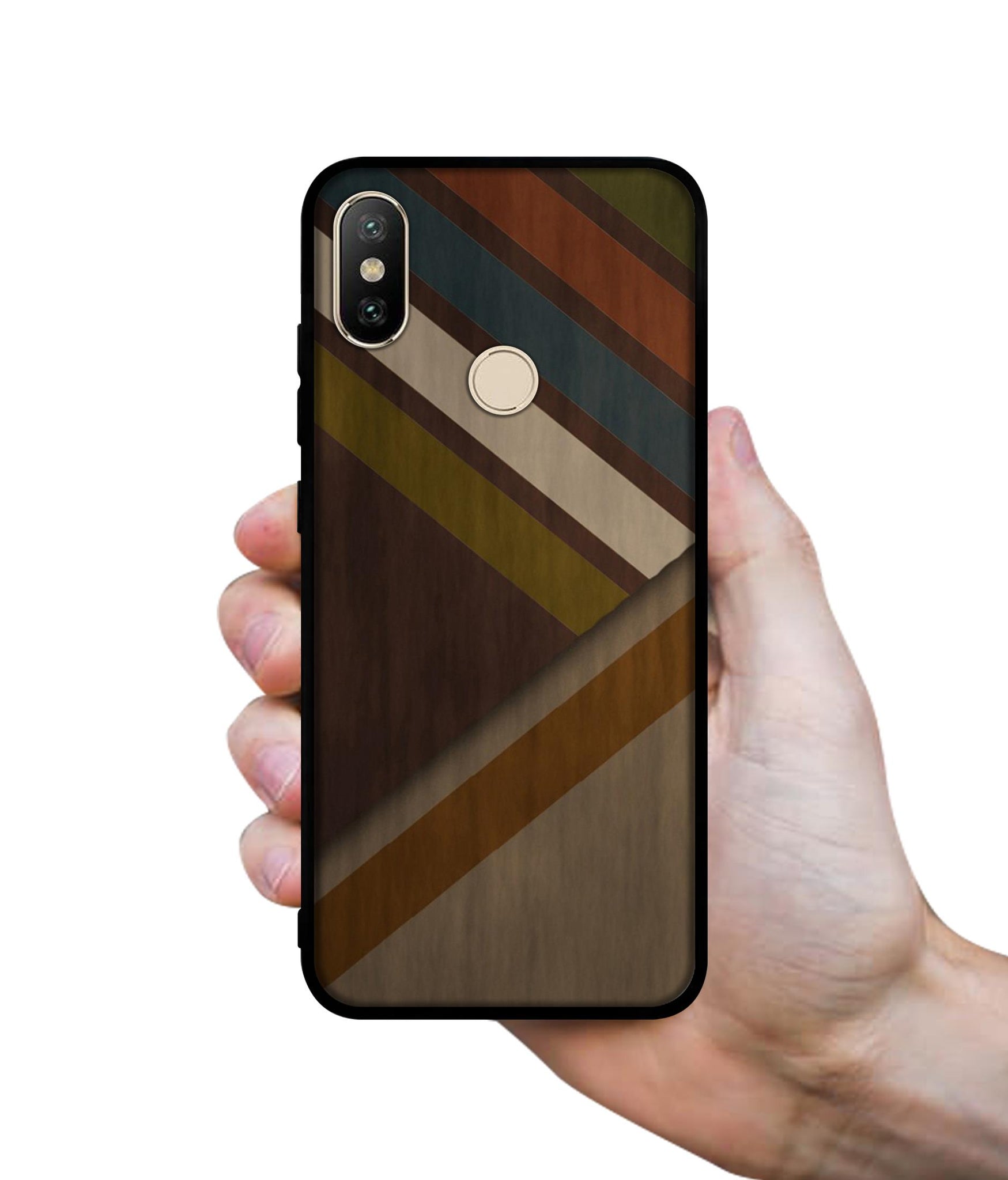 Colorful Wooden Pattern Designer 2D Printed Back Case Cover for Mi A2 4G