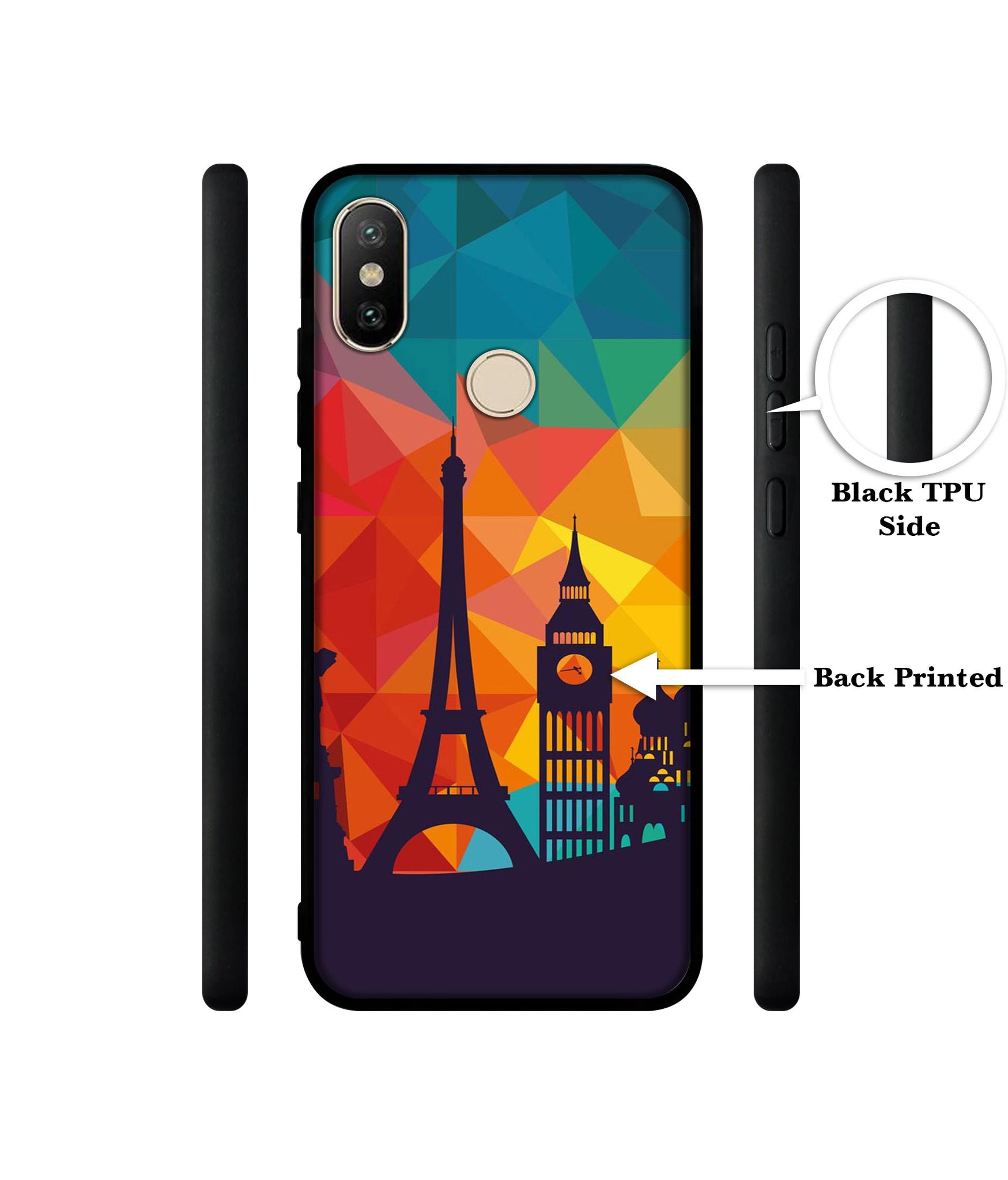 Colored Paris Designer 2D Printed Back Case Cover for Mi A2 4G