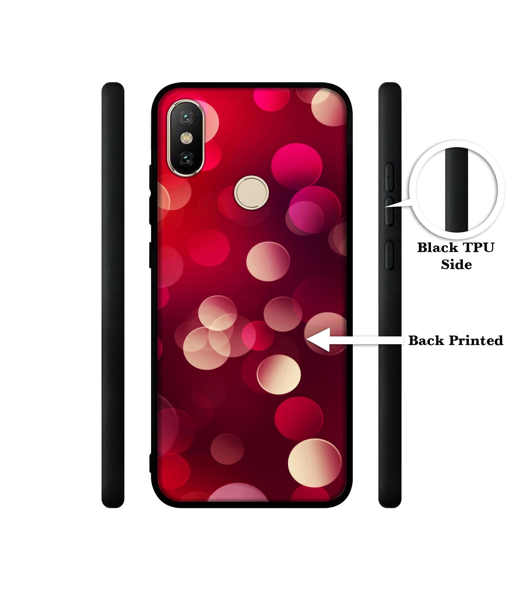 3D Circles Designer 2D Printed Back Case Cover for Mi A2 4G