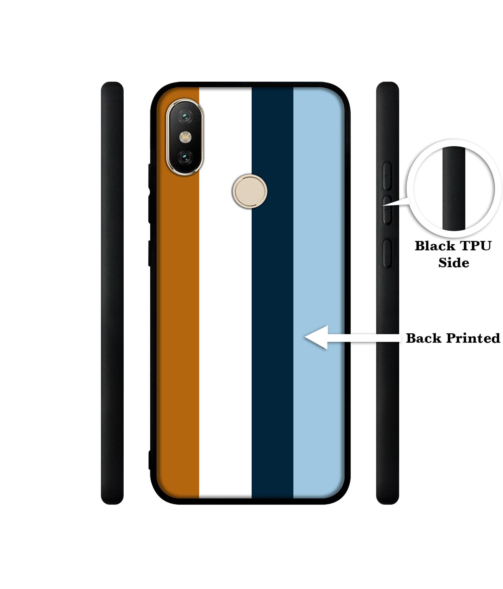 Color Stripes Designer 2D Printed Back Case Cover for Mi A2 4G