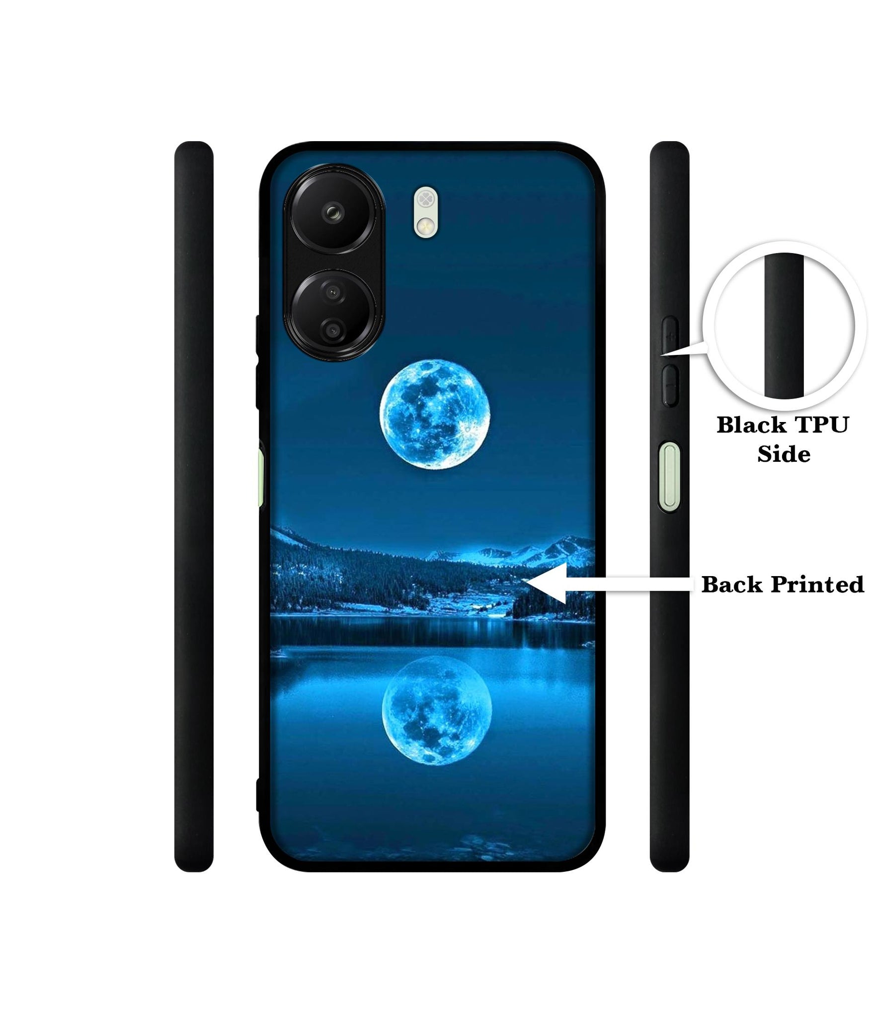 Awesome Moon Designer 2D Printed Back Case Cover for Mi Redmi 13C 4G / Poco C65 4G