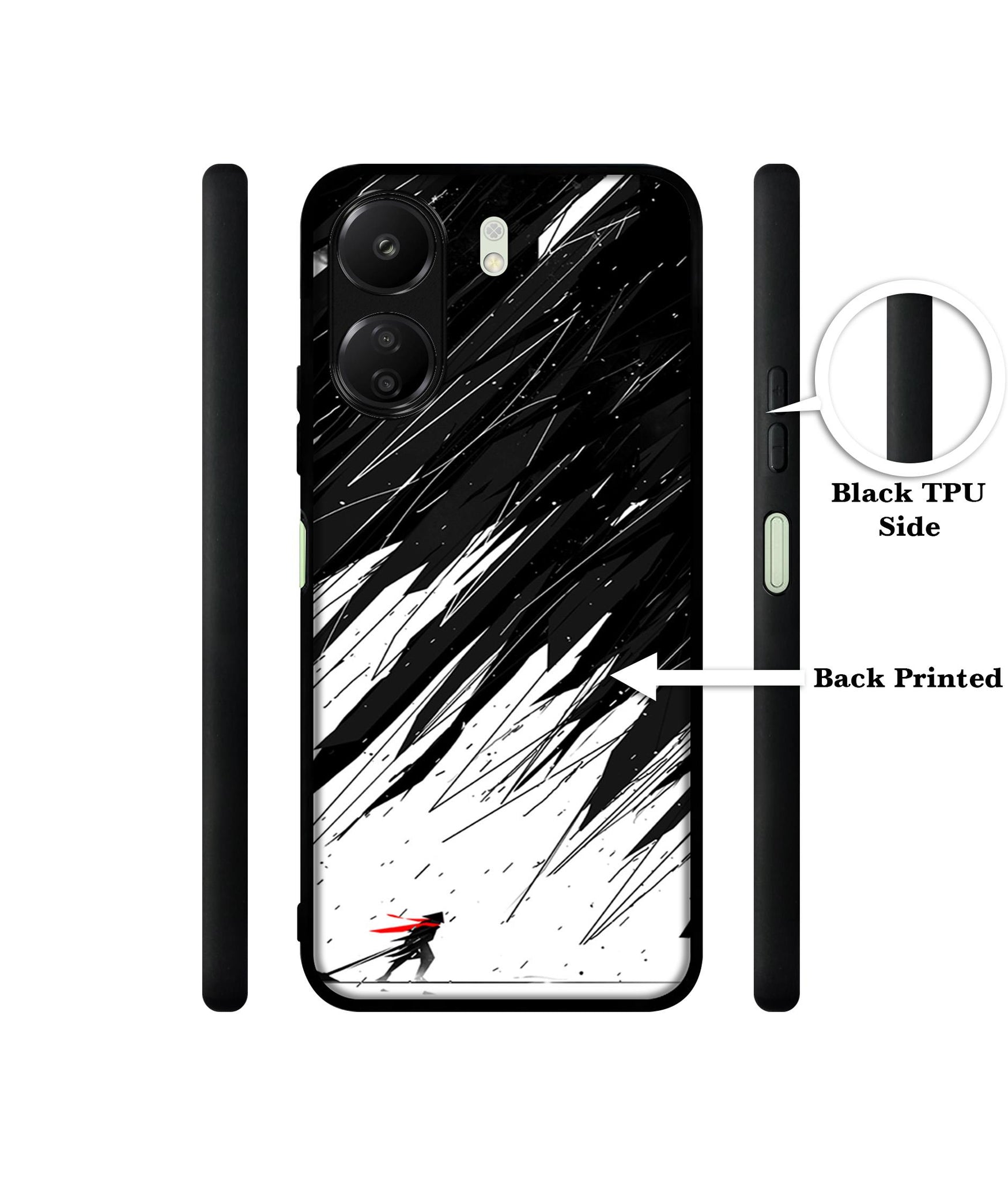 Geometric Strom Designer 2D Printed Back Case Cover for Mi Redmi 13C 4G / Poco C65 4G