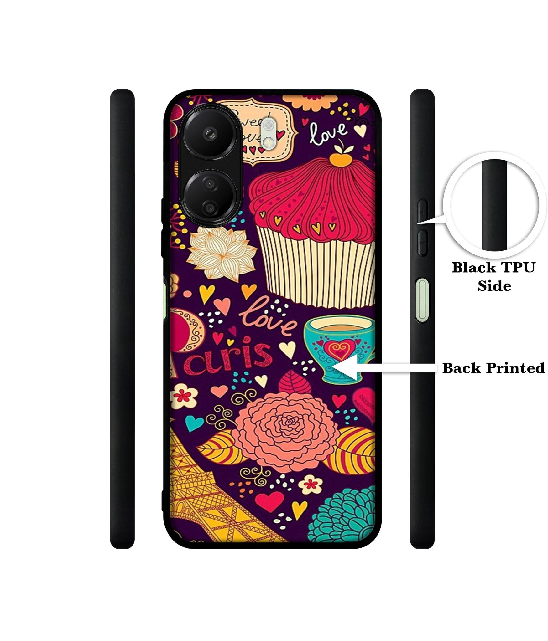 Paris Flower Love Designer 2D Printed Back Case Cover for Mi Redmi 13C 4G / Poco C65 4G