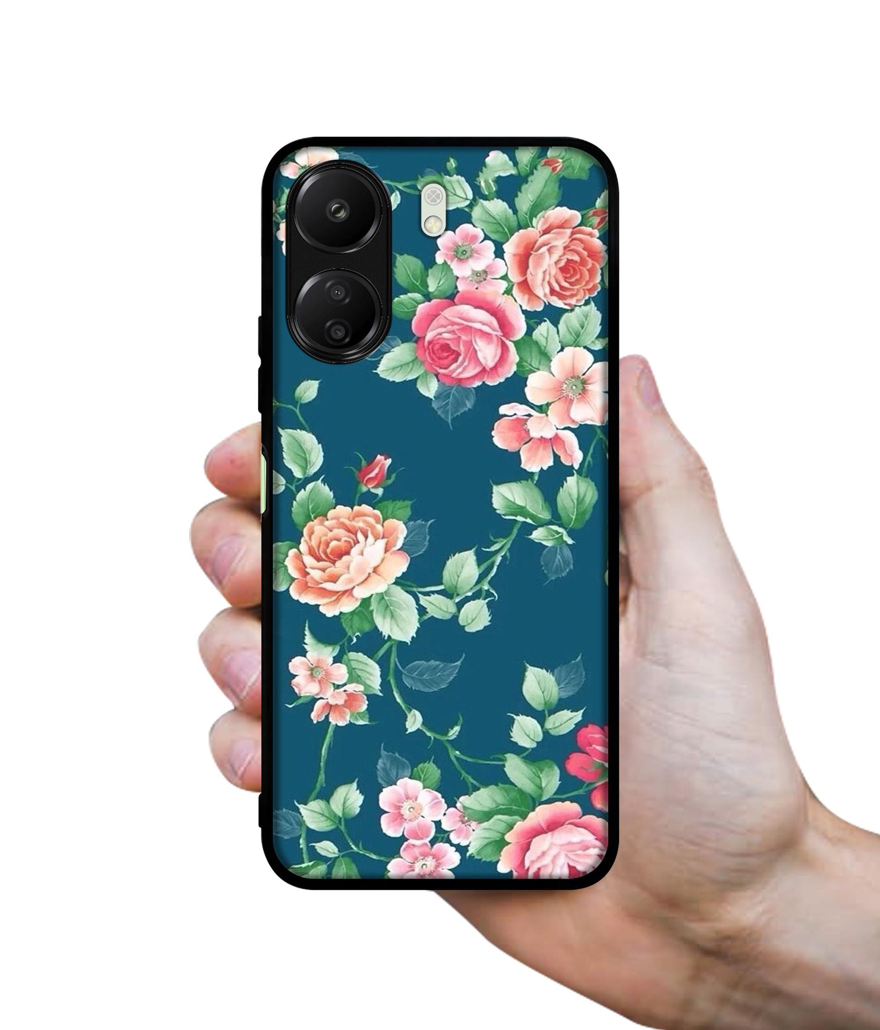 Vintage Floral Designer 2D Printed Back Case Cover for Mi Redmi 13C 4G / Poco C65 4G