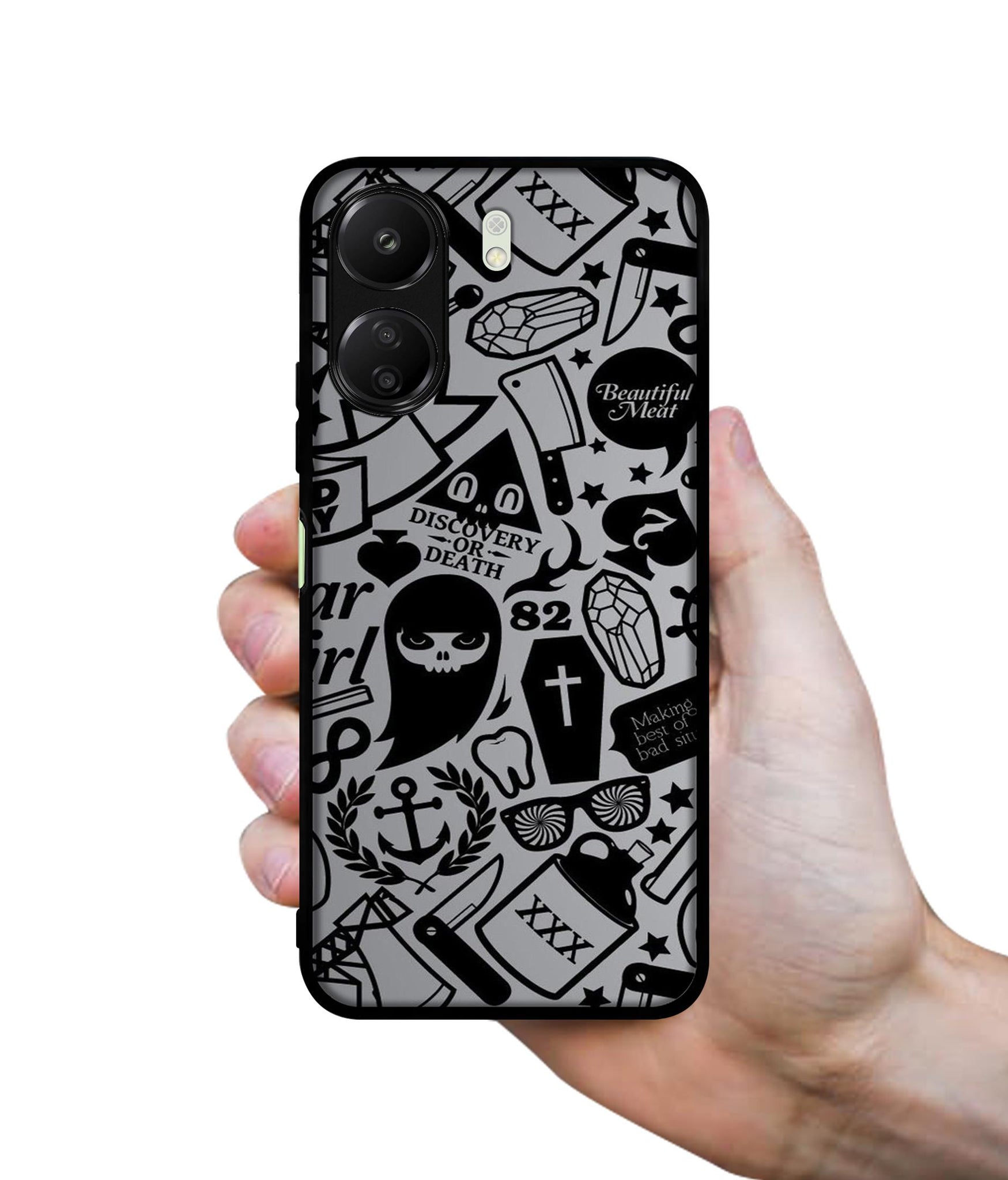 Discover Or Death Designer 2D Printed Back Case Cover for Mi Redmi 13C 4G / Poco C65 4G