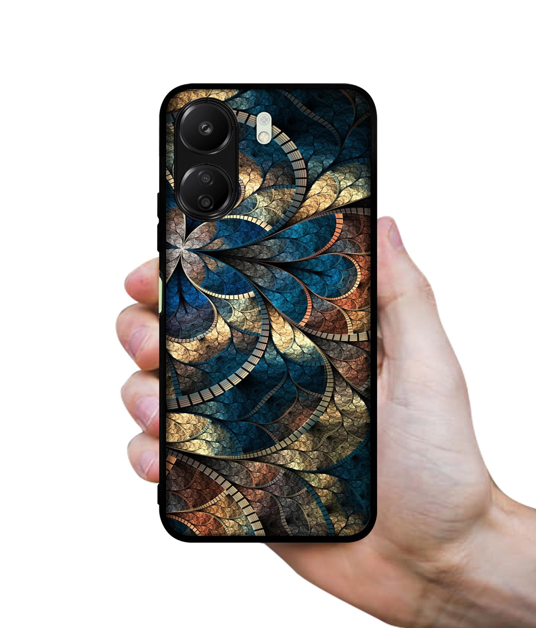 Fractional Pattern Designer 2D Printed Back Case Cover for Mi Redmi 13C 4G / Poco C65 4G