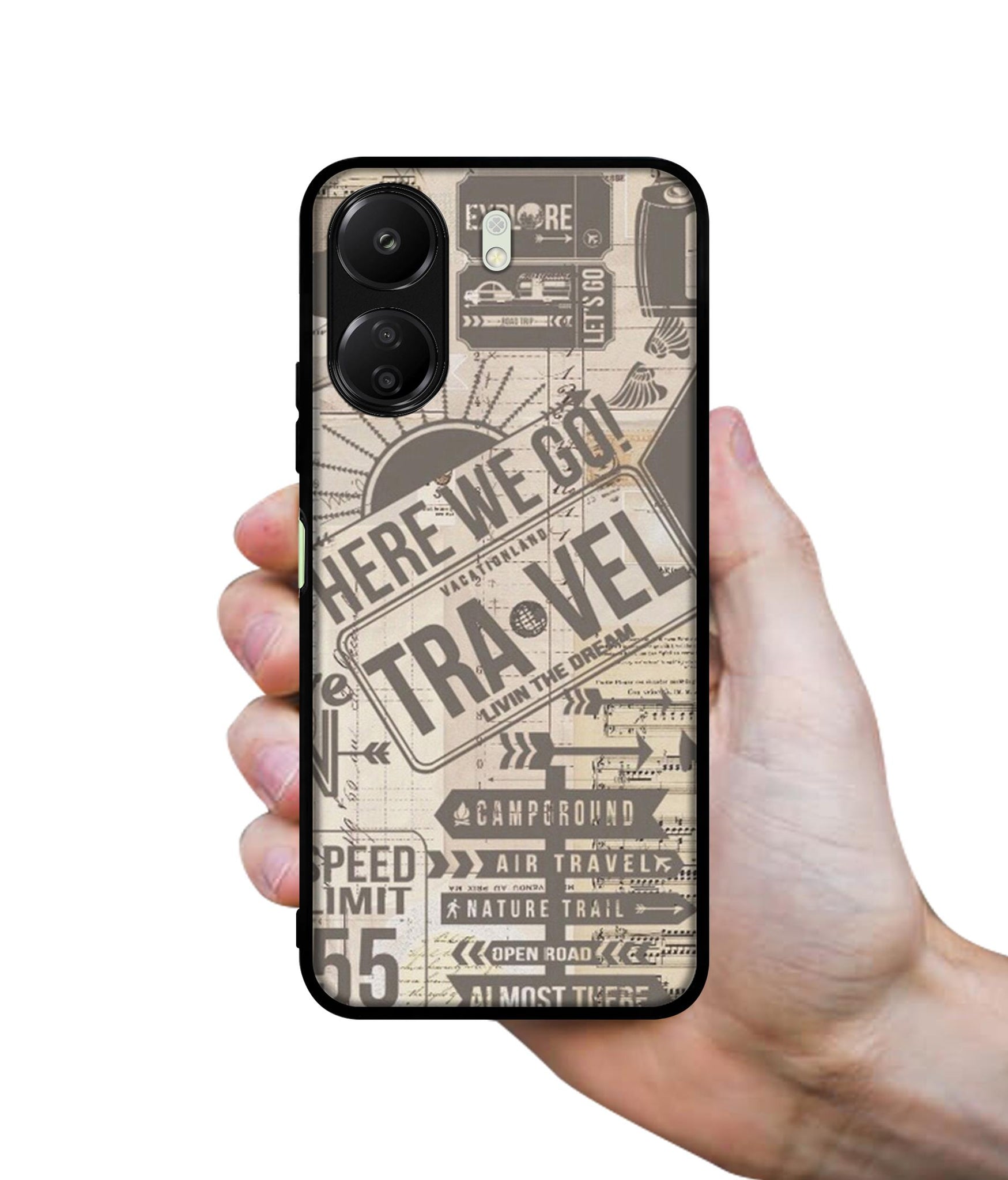 Travel Designer 2D Printed Back Case Cover for Mi Redmi 13C 4G / Poco C65 4G