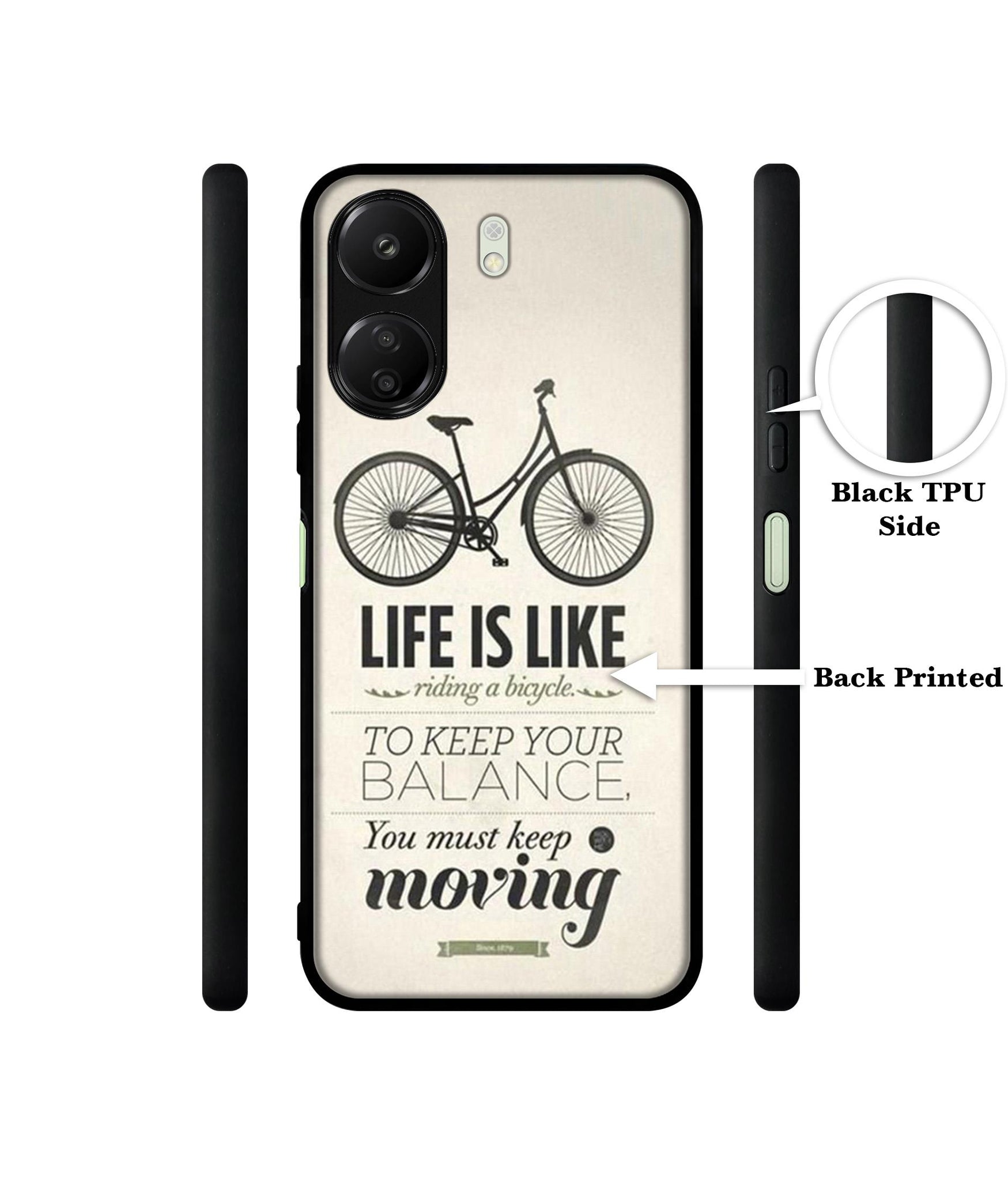 Life is Like Moving Designer 2D Printed Back Case Cover for Mi Redmi 13C 4G / Poco C65 4G