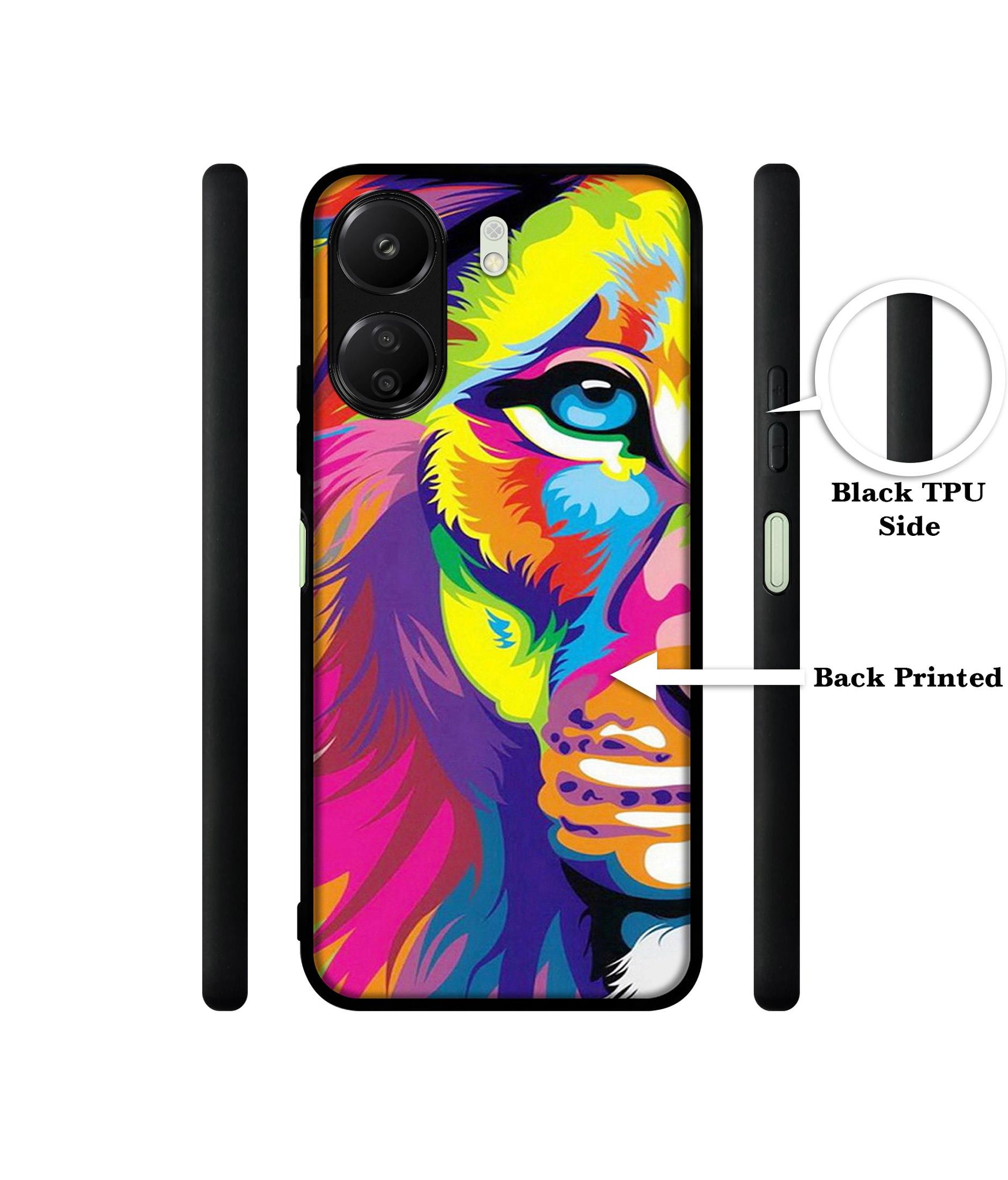 Lion Designer 2D Printed Back Case Cover for Mi Redmi 13C 4G / Poco C65 4G
