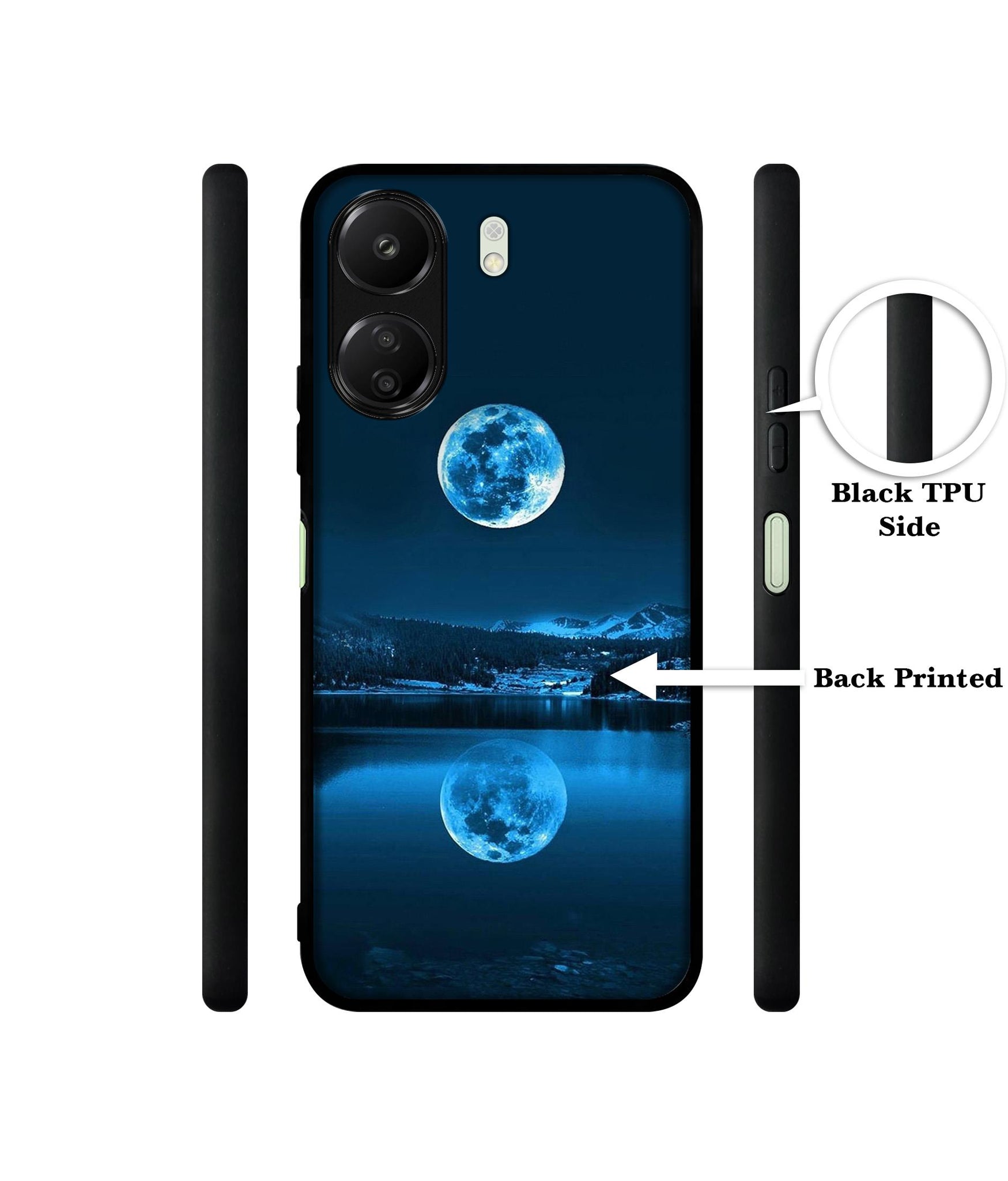 Moon Pattern Print Designer 2D Printed Back Case Cover for Mi Redmi 13C 4G / Poco C65 4G